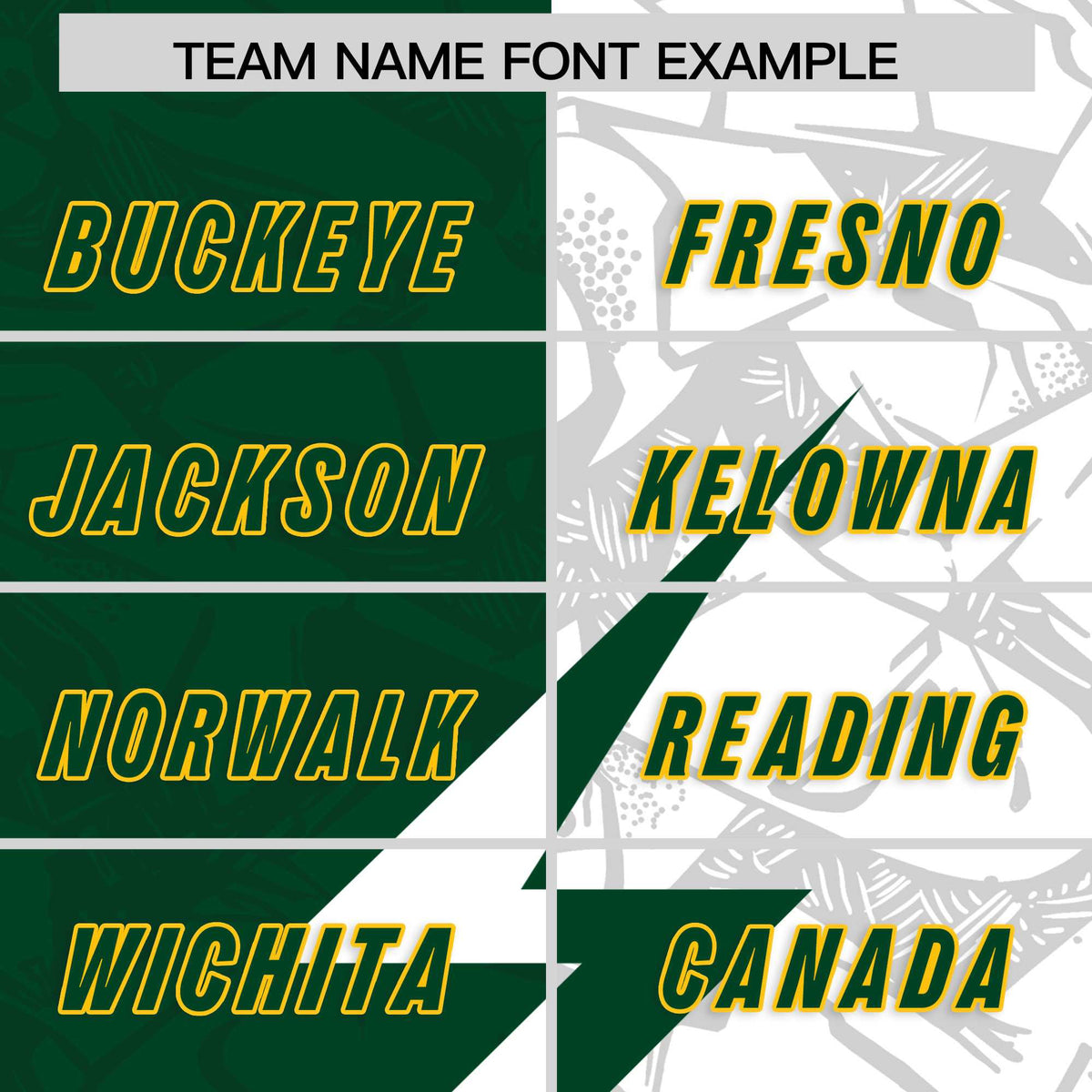 Custom Green White Split Personalized Lightning Pattern American Football Jersey