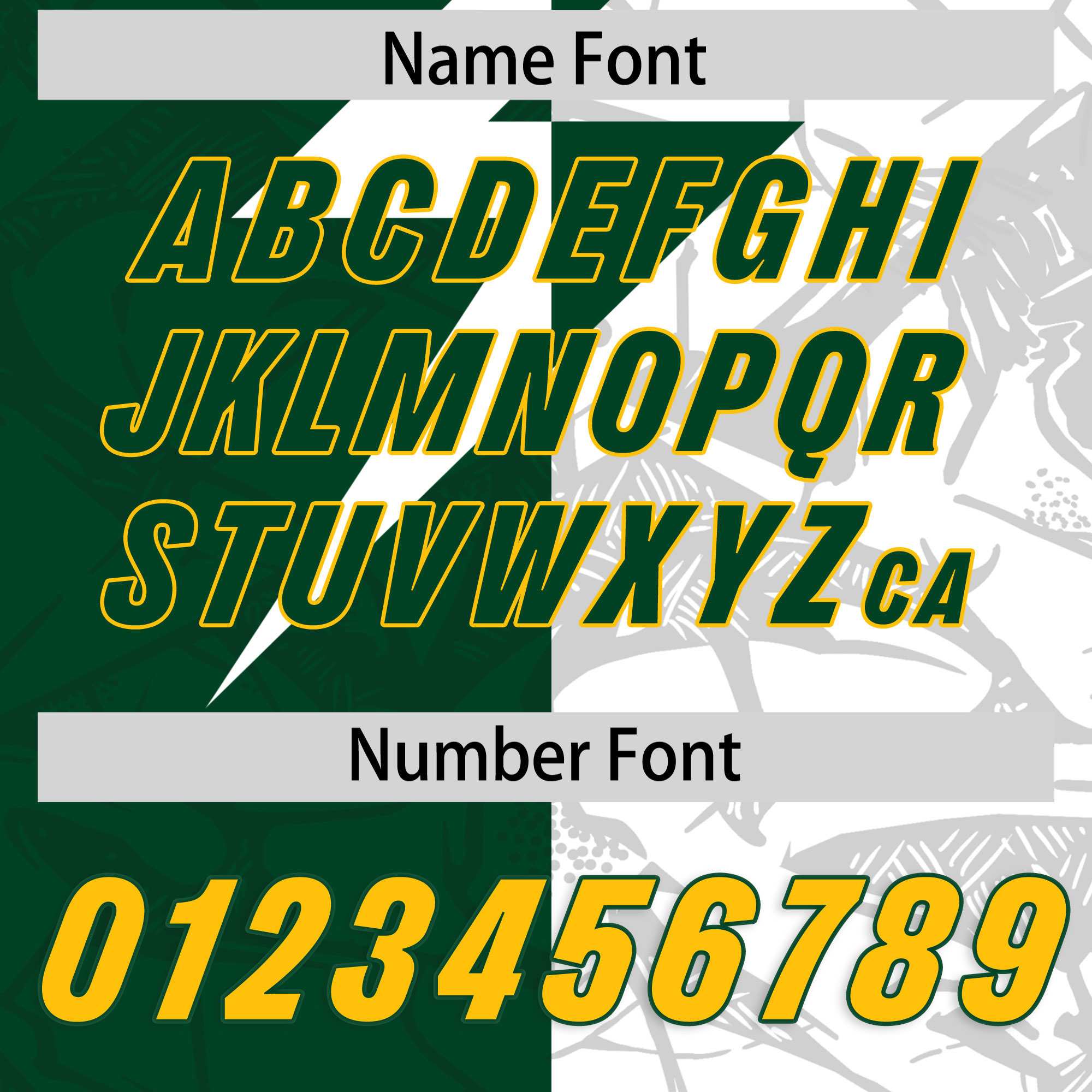 Custom Green White Split Personalized Lightning Pattern American Football Jersey