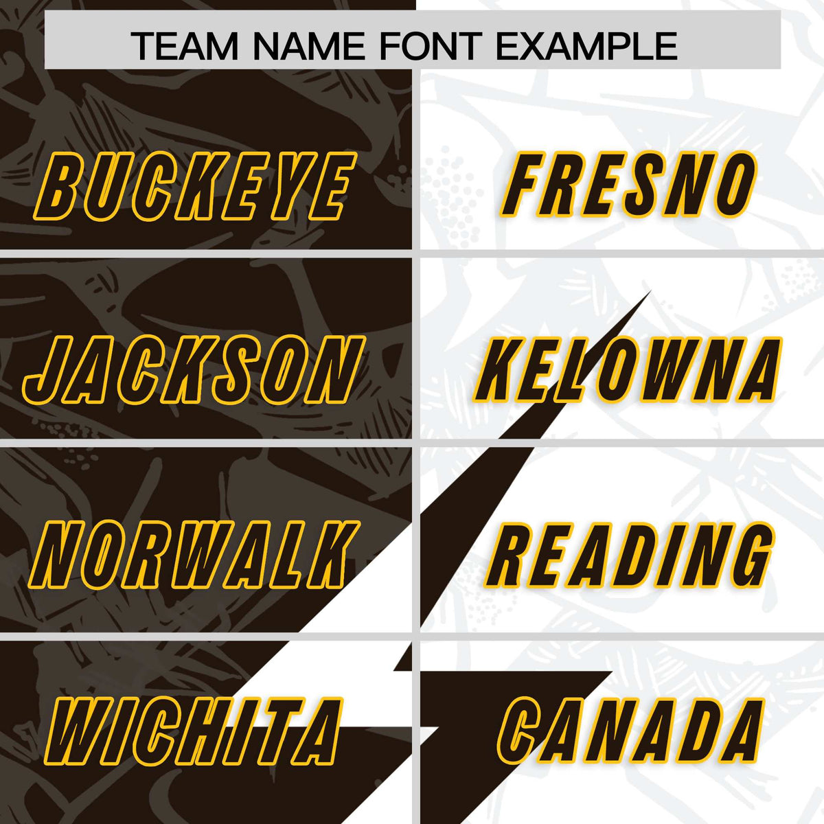 Custom Brown White Split Personalized Lightning Pattern American Football Jersey