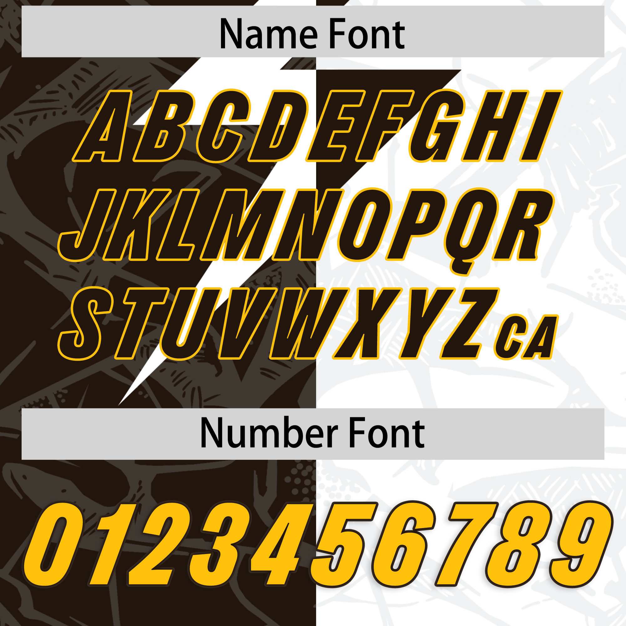 Custom Brown White Split Personalized Lightning Pattern American Football Jersey