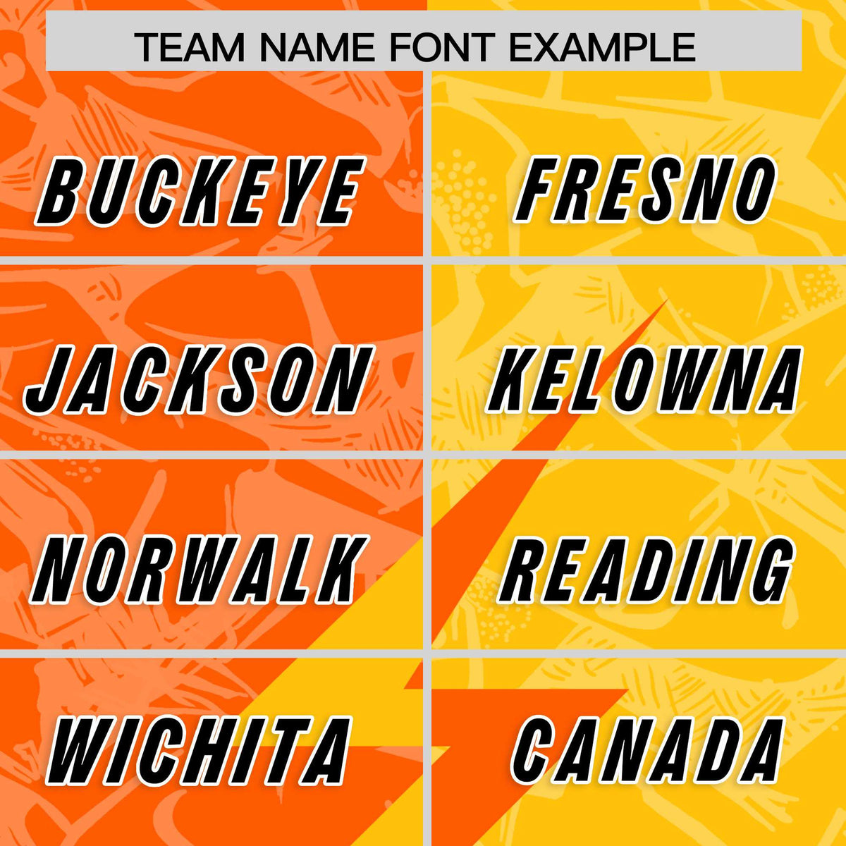 Custom Orange Yellow Split Personalized Lightning Pattern American Football Jersey