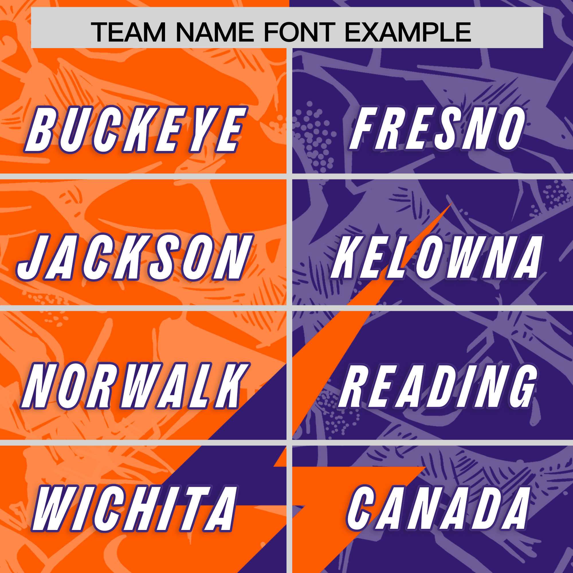 Custom Orange Purple Split Personalized Lightning Pattern American Football Jersey