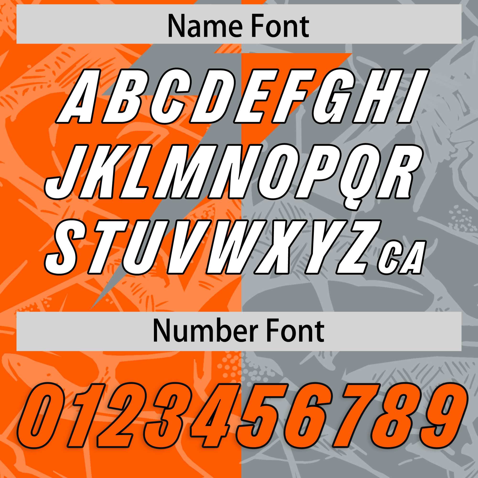 Custom Grey Orange Split Personalized Lightning Pattern American Football Jersey