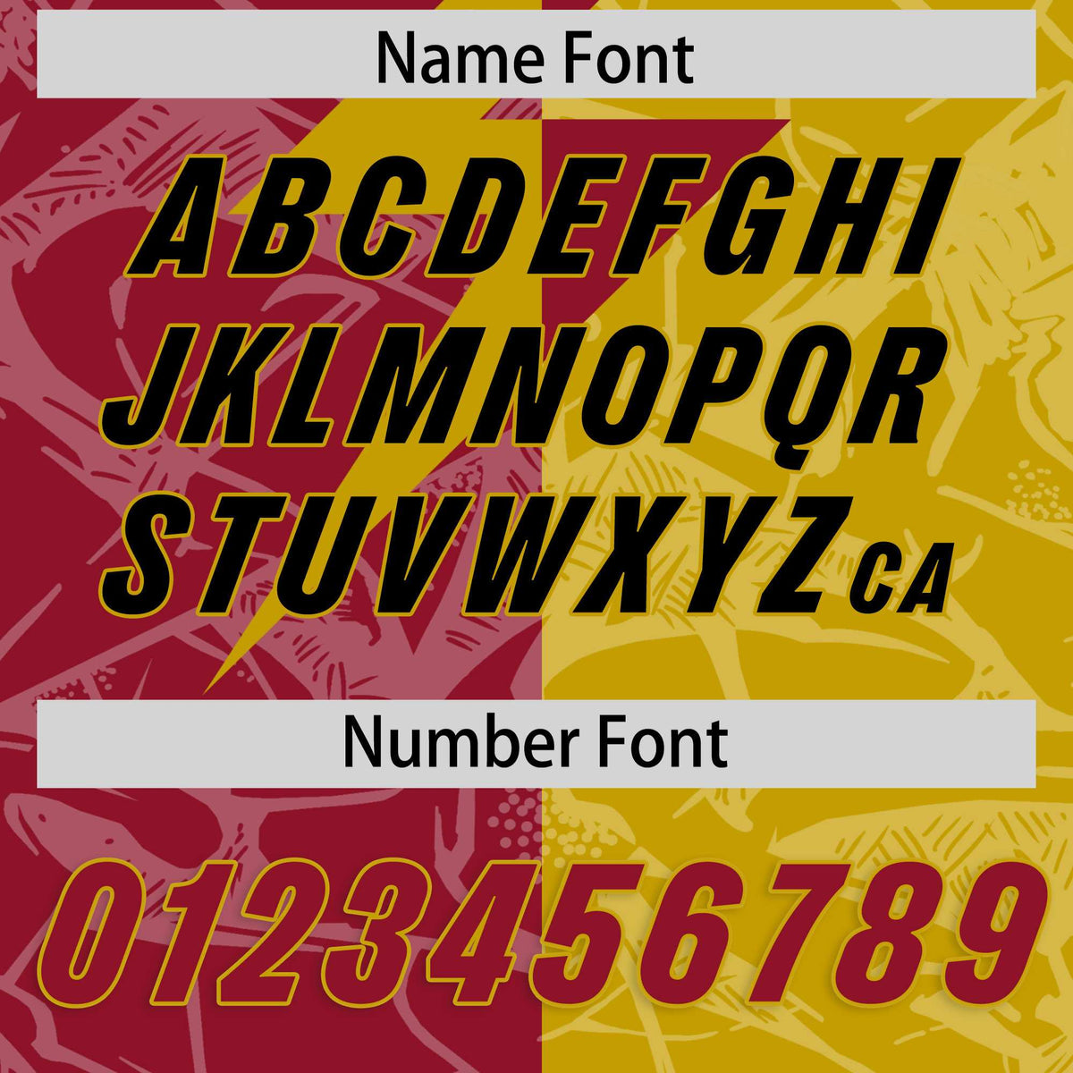 Custom Old Gold Cardinal Split Personalized Lightning Pattern American Football Jersey