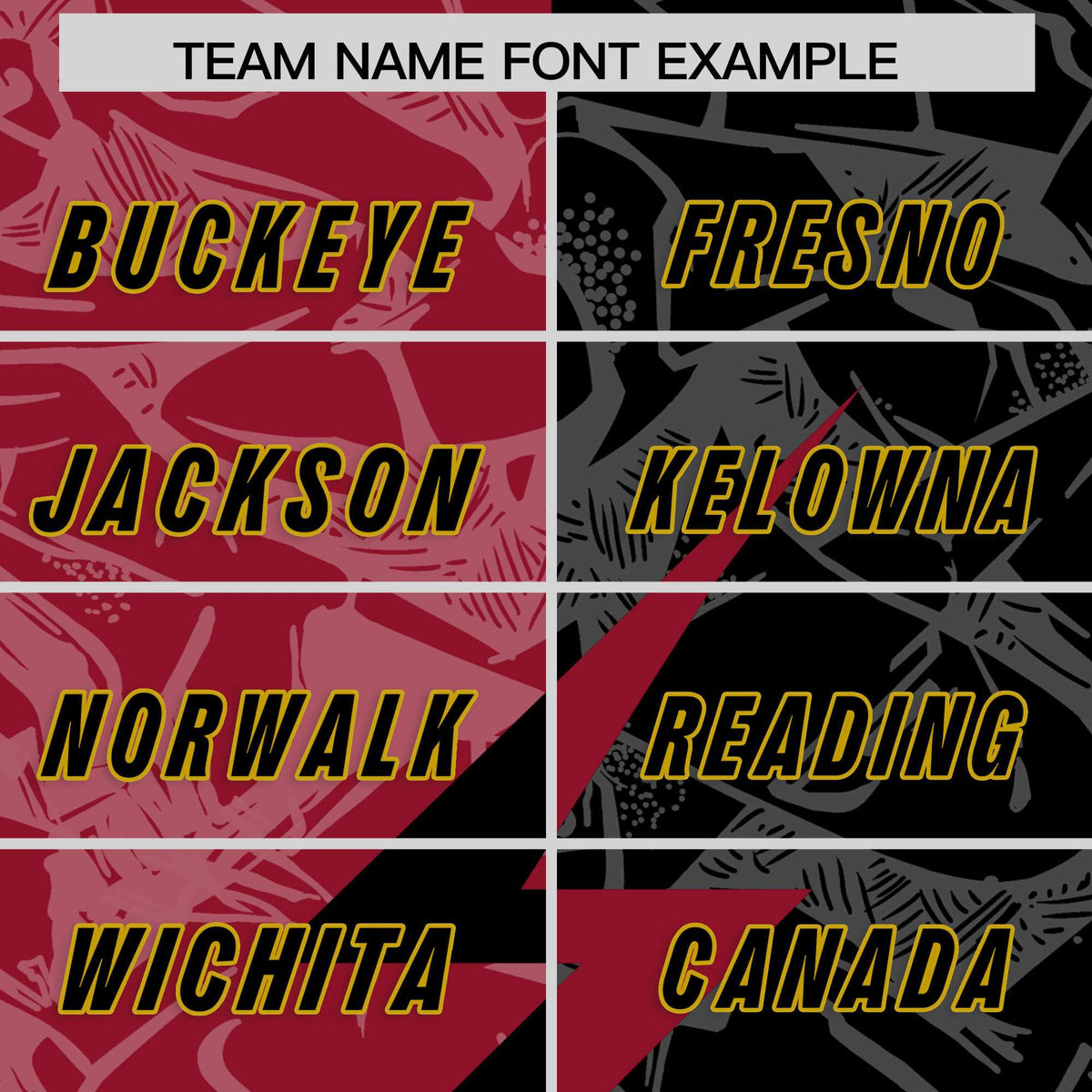 Custom Black Cardinal Split Personalized Lightning Pattern American Football Jersey