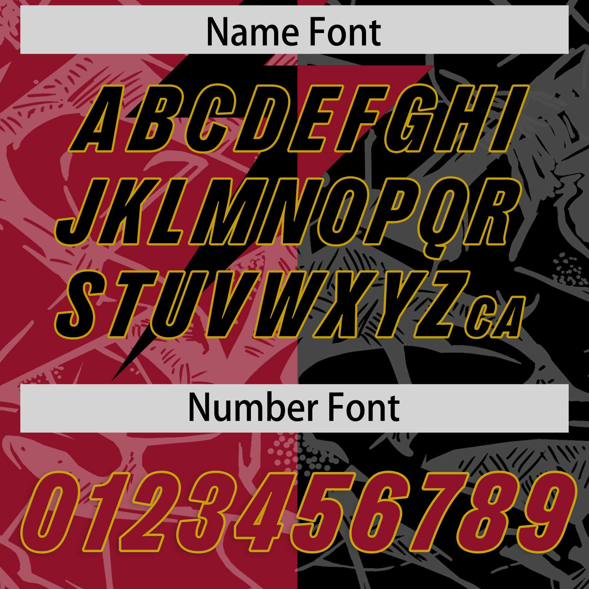 Custom Black Cardinal Split Personalized Lightning Pattern American Football Jersey