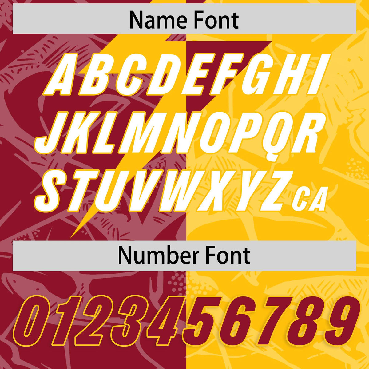 Custom Yellow Cardinal Split Personalized Lightning Pattern American Football Jersey