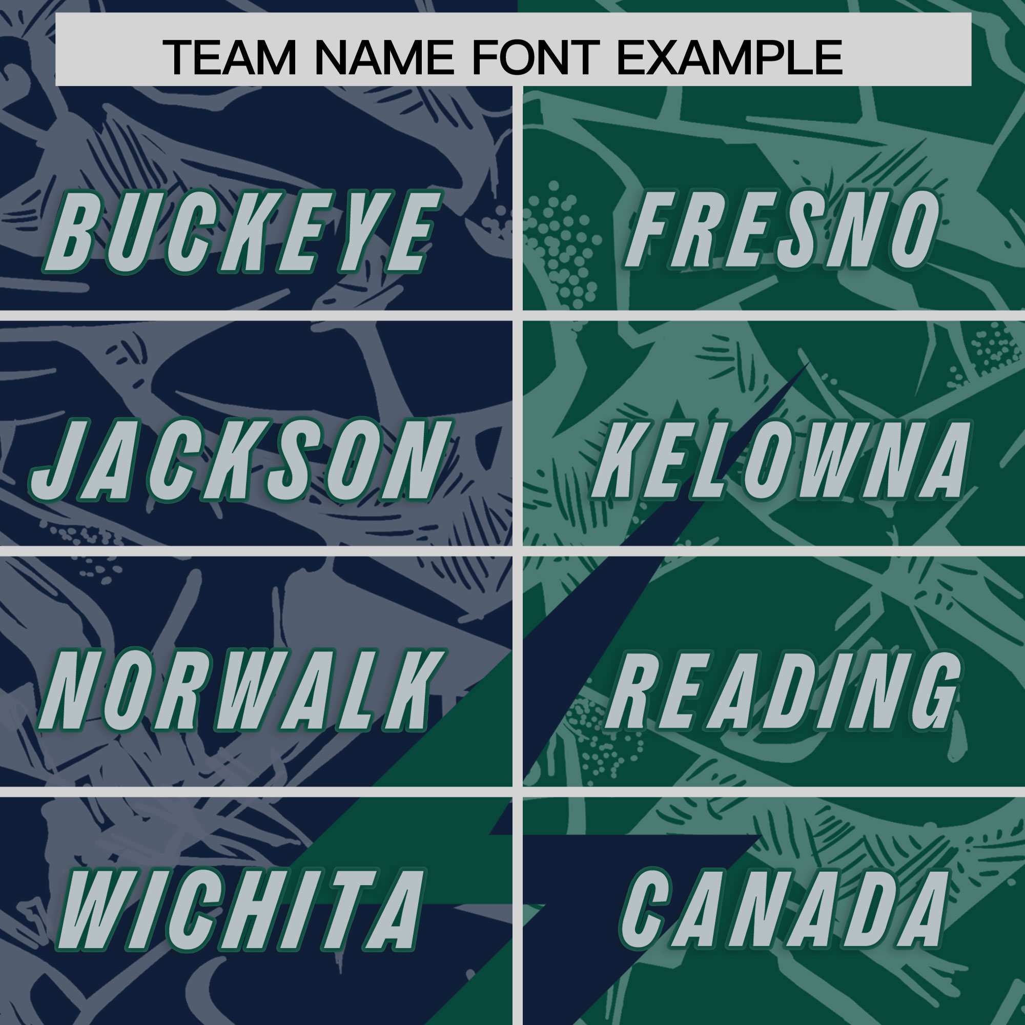 Custom Green Navy Split Personalized Lightning Pattern American Football Jersey