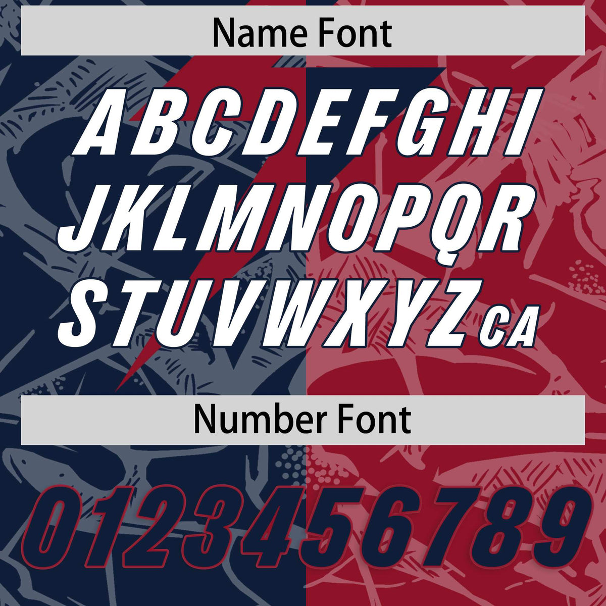 Custom Navy Cardinal Split Personalized Lightning Pattern American Football Jersey