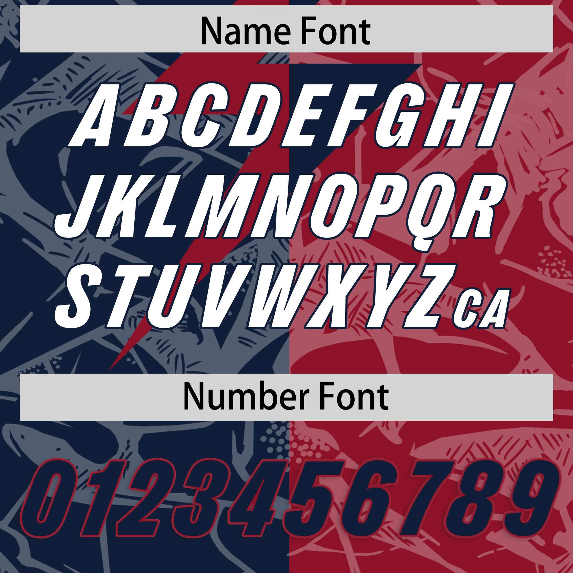 Custom Navy Cardinal Split Personalized Lightning Pattern American Football Jersey