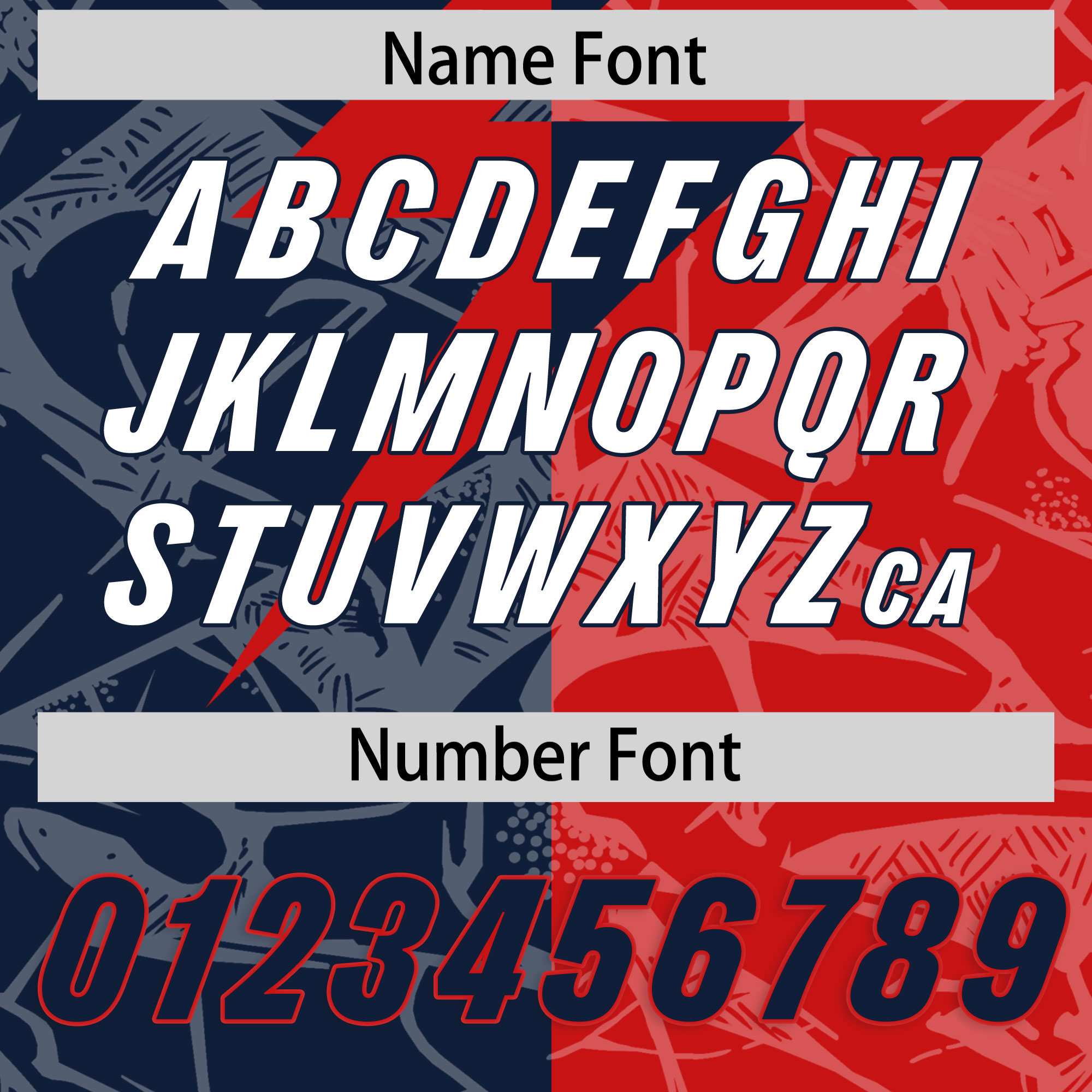 Custom Red Navy Split Personalized Lightning Pattern American Football Jersey