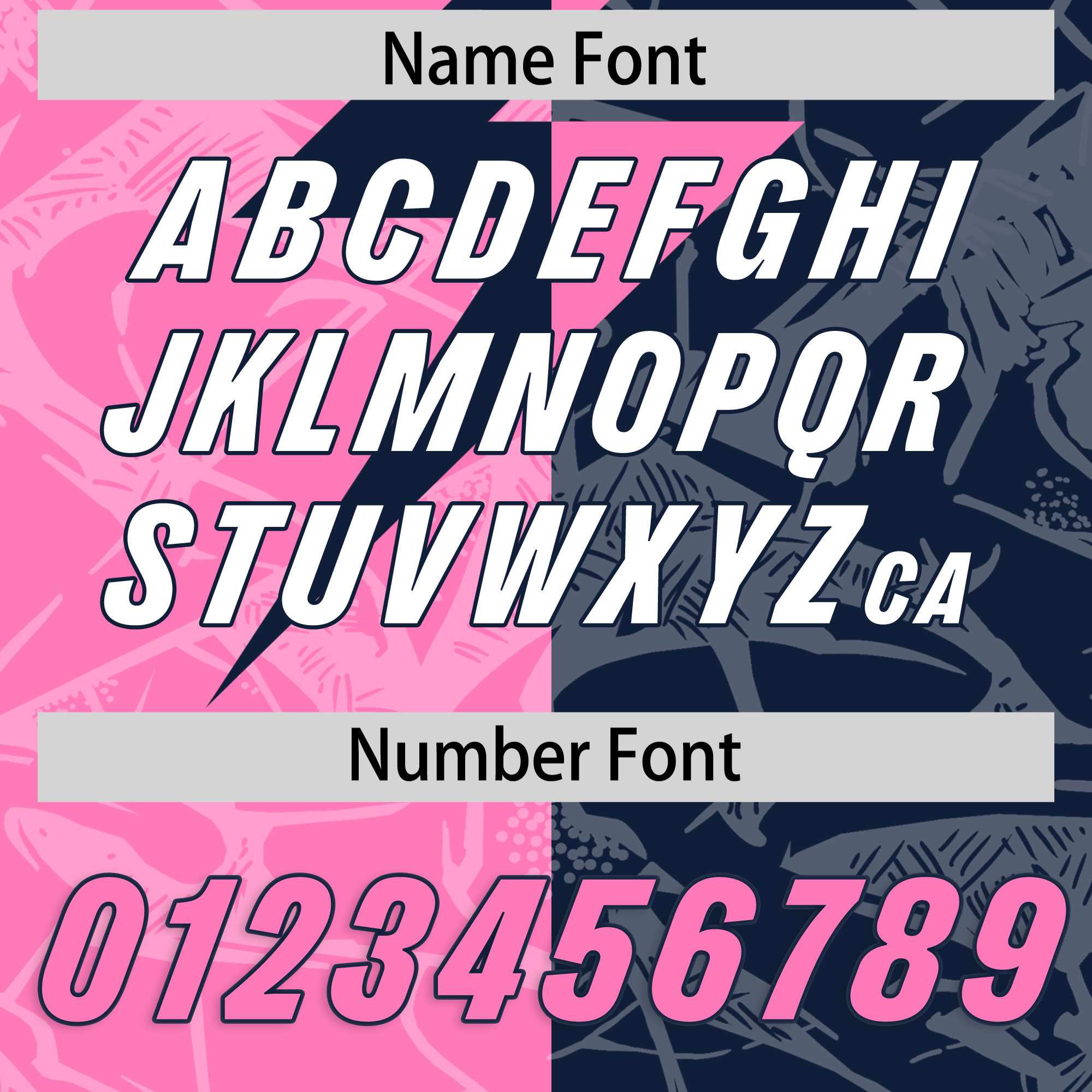 Custom Navy Pink Split Personalized Lightning Pattern American Football Jersey