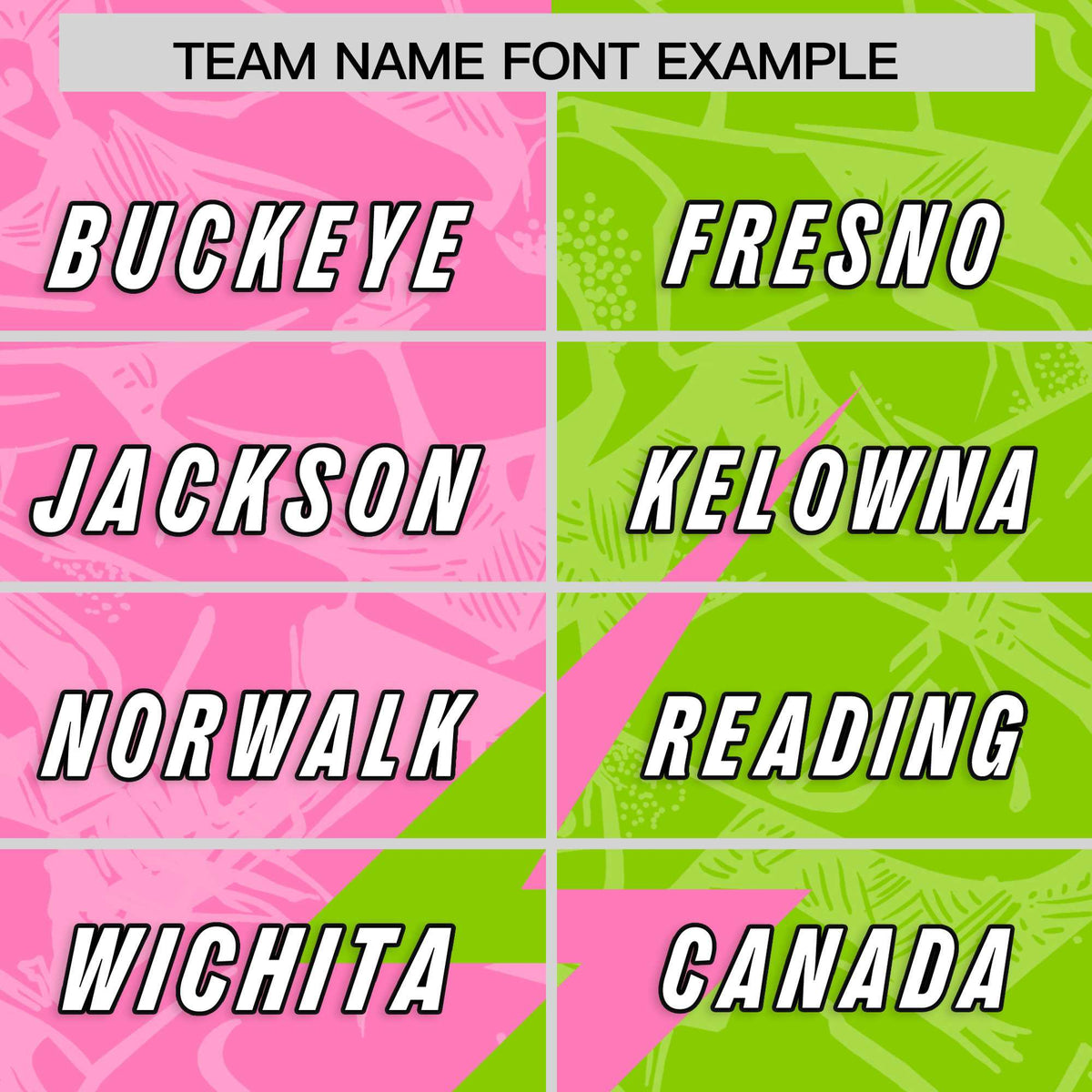 Custom Neon Green Pink Split Personalized Lightning Pattern American Football Jersey