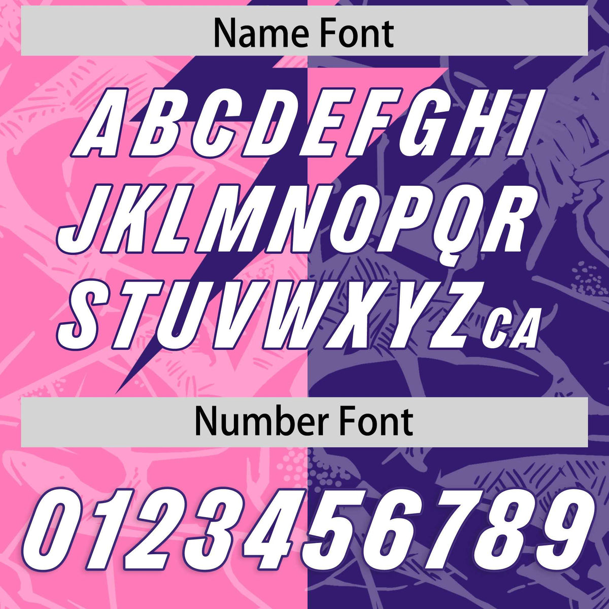 Custom Purple Pink Split Personalized Lightning Pattern American Football Jersey