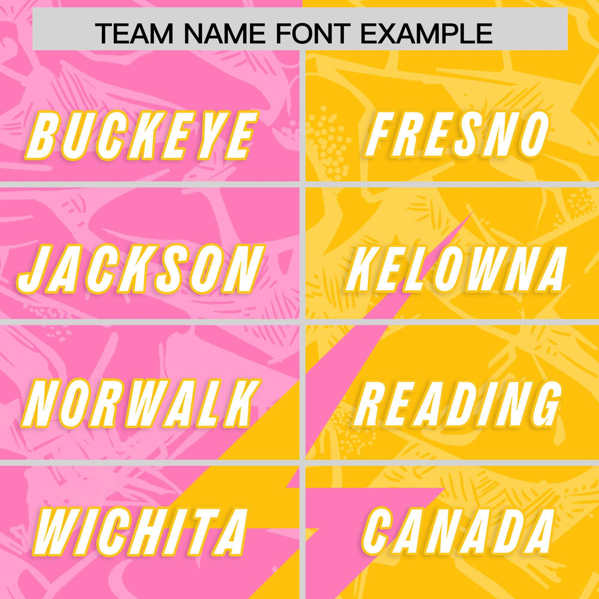 Custom Yellow Pink Split Personalized Lightning Pattern American Football Jersey