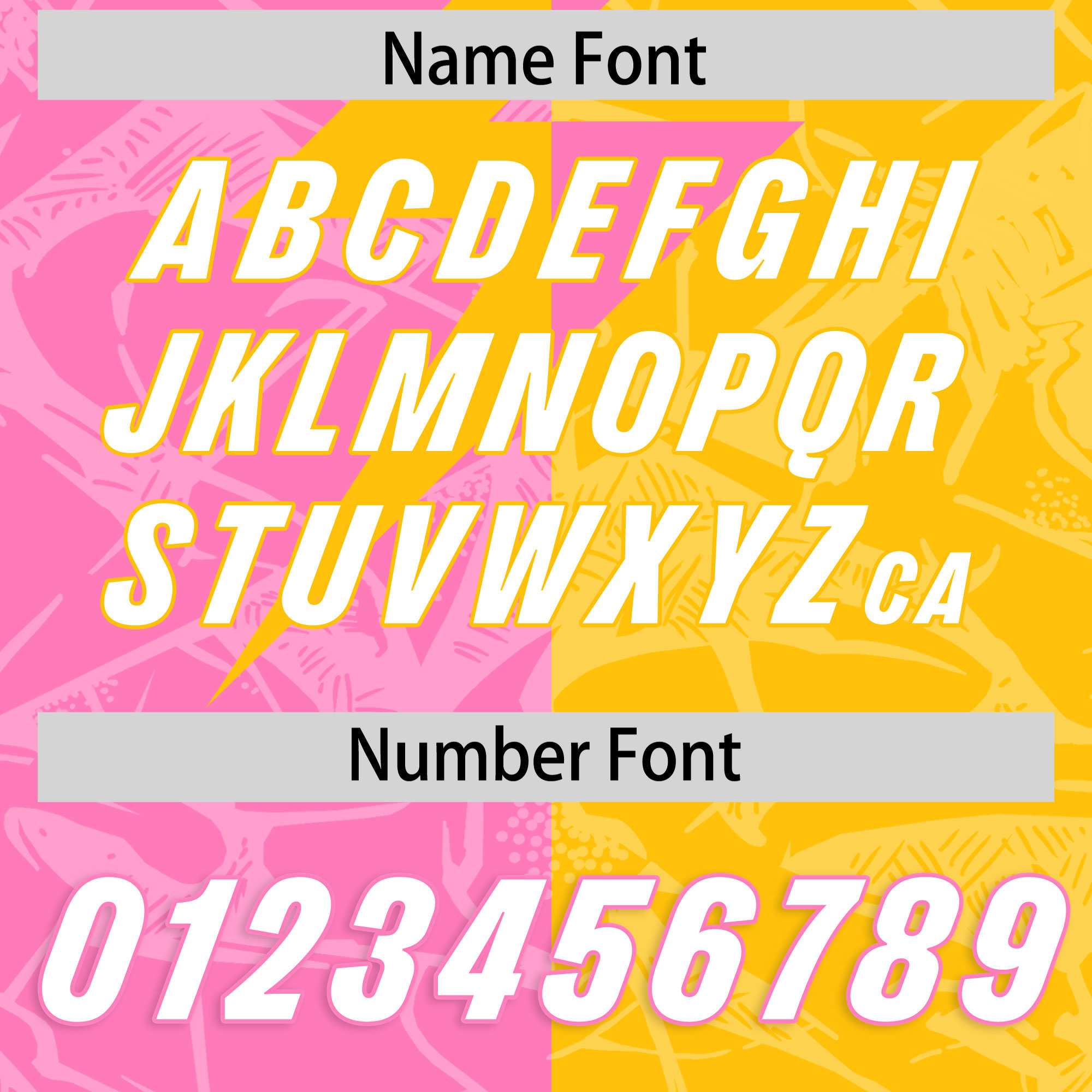 Custom Yellow Pink Split Personalized Lightning Pattern American Football Jersey