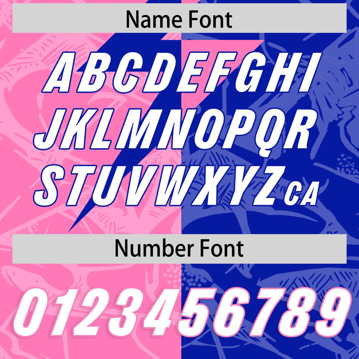 Custom Royal Pink Split Personalized Lightning Pattern American Football Jersey