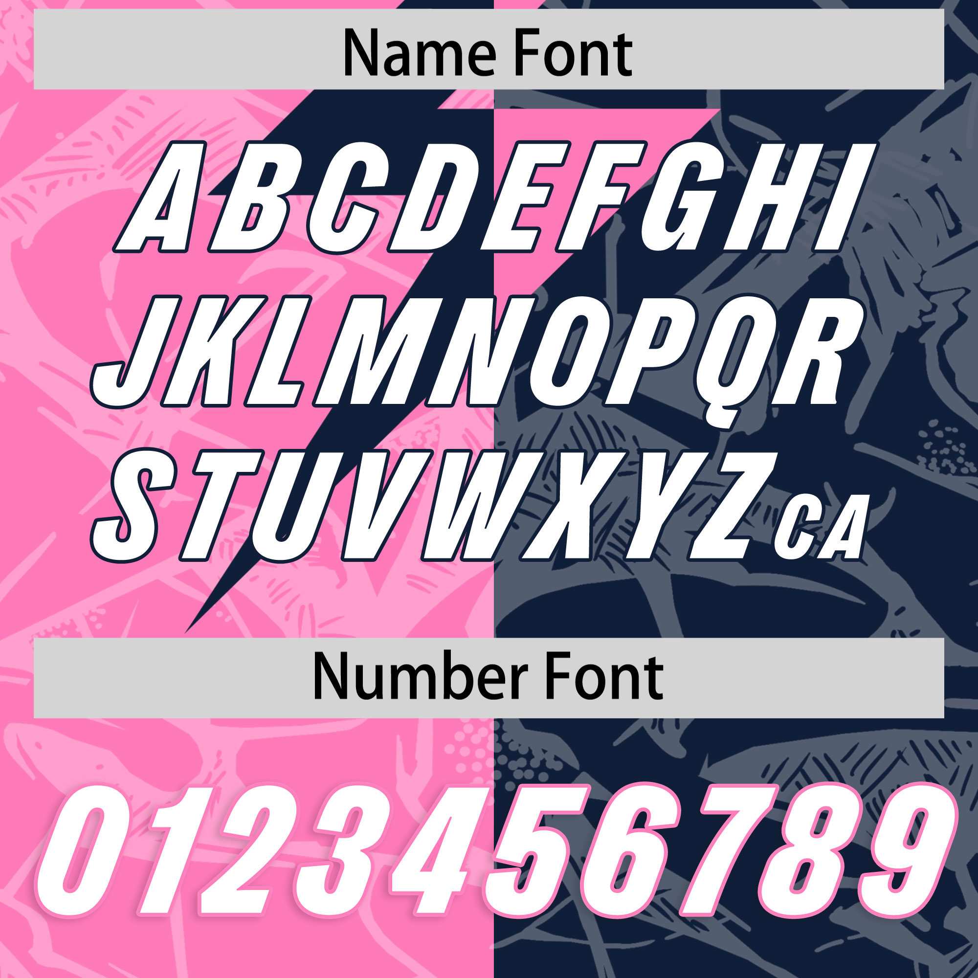 Custom Navy Pink Split Personalized Lightning Pattern American Football Jersey