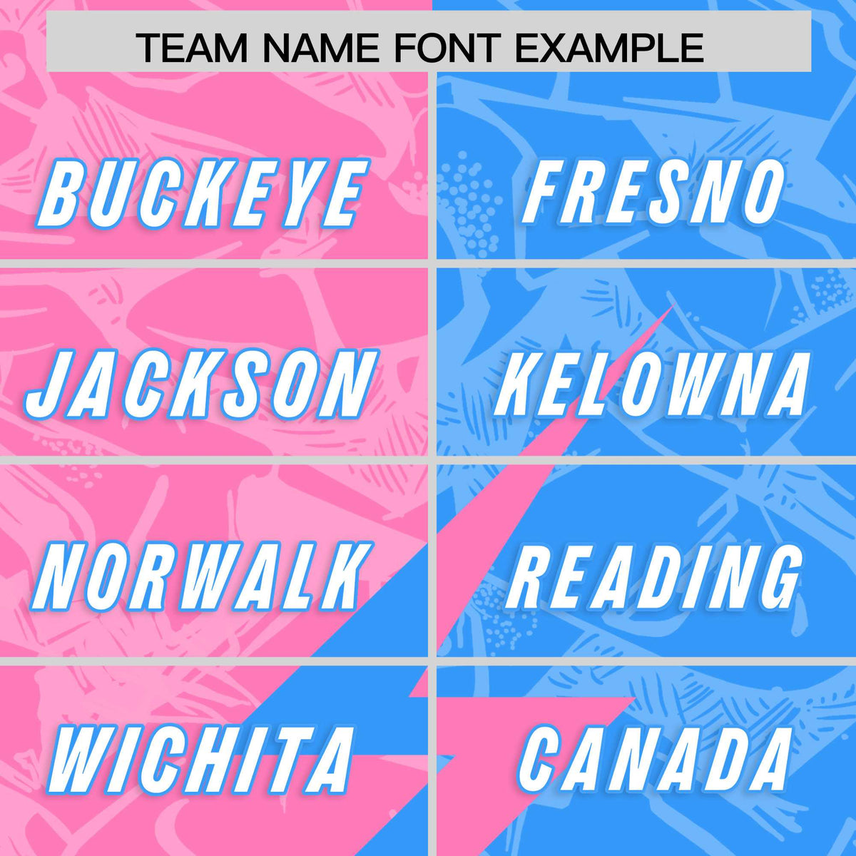 Custom Light Blue Pink Split Personalized Lightning Pattern American Football Jersey