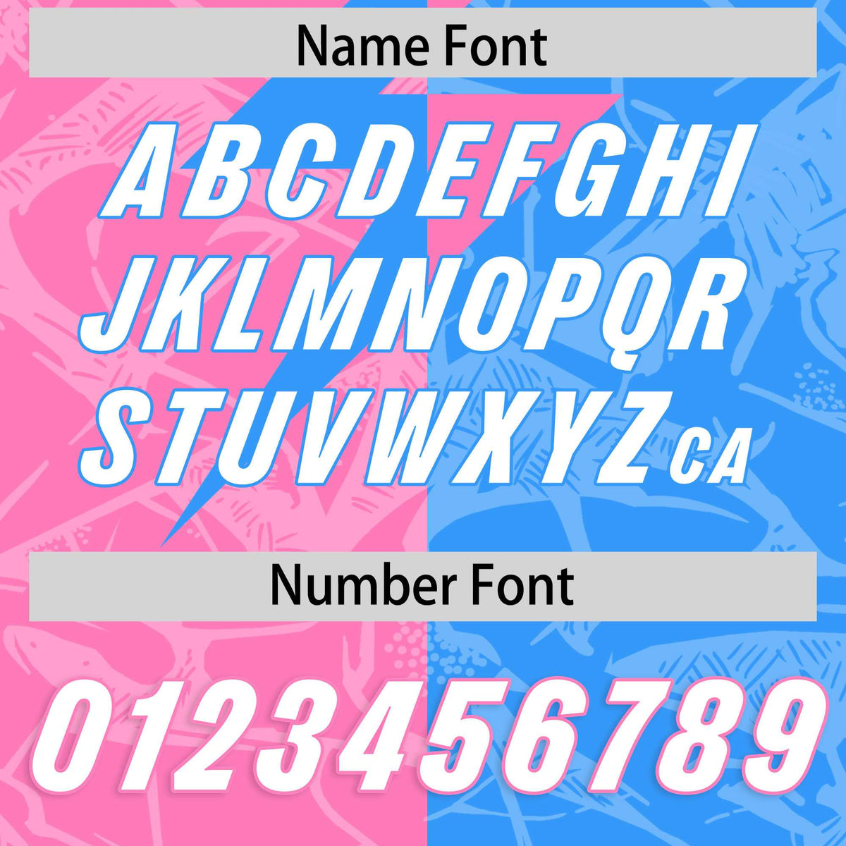 Custom Light Blue Pink Split Personalized Lightning Pattern American Football Jersey