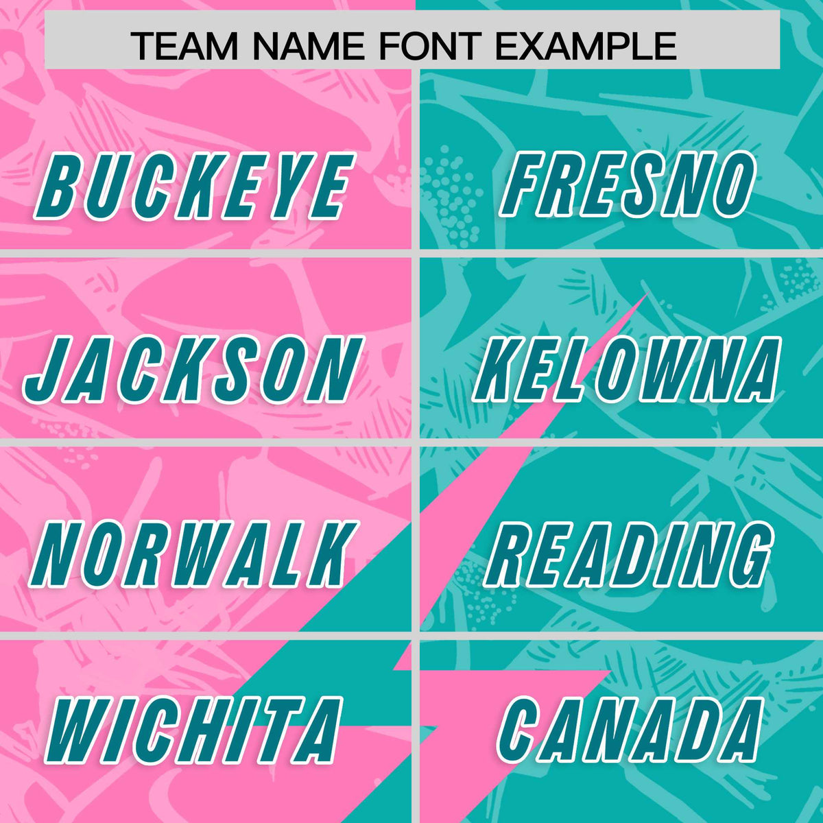 Custom Aqua Pink Split Personalized Lightning Pattern American Football Jersey