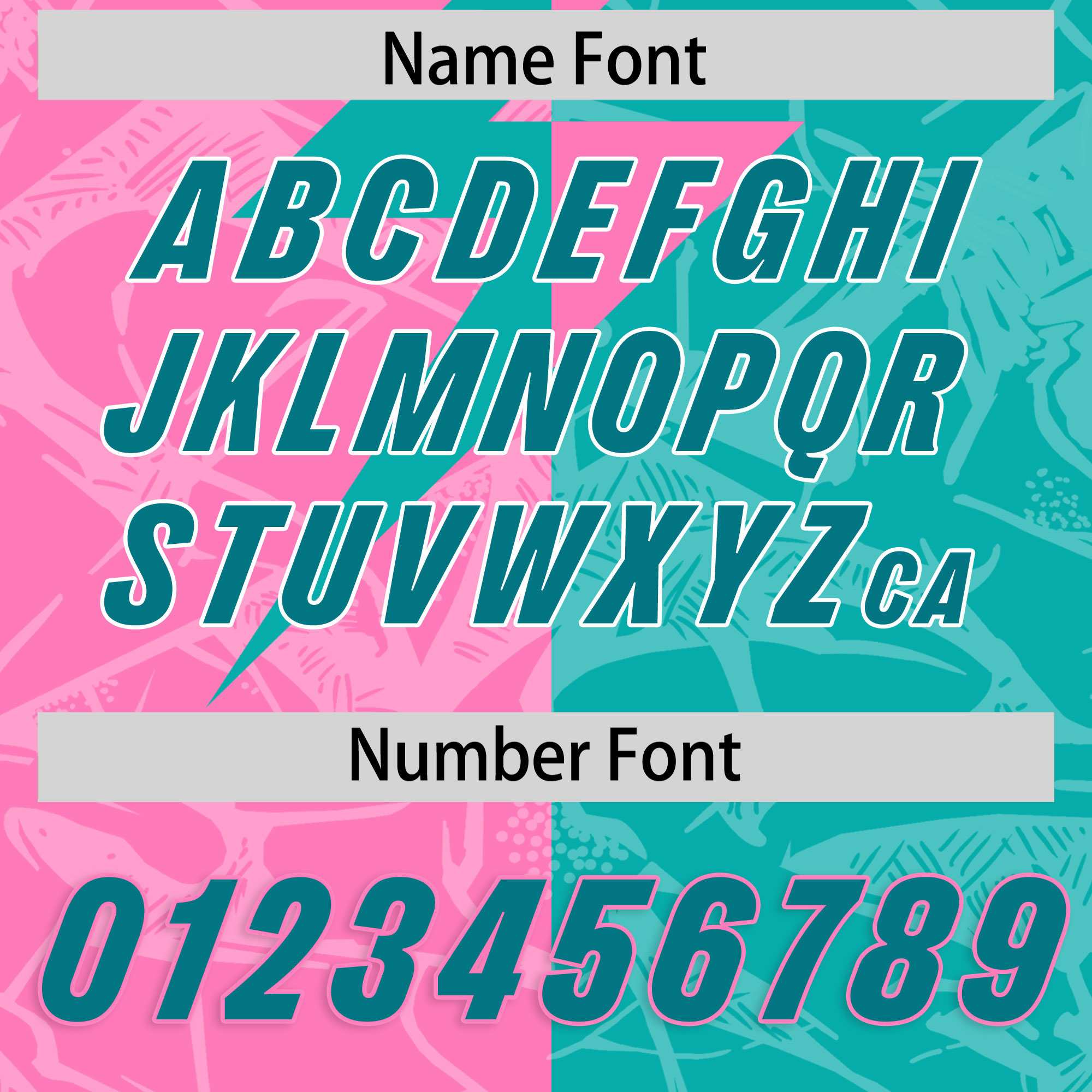 Custom Aqua Pink Split Personalized Lightning Pattern American Football Jersey