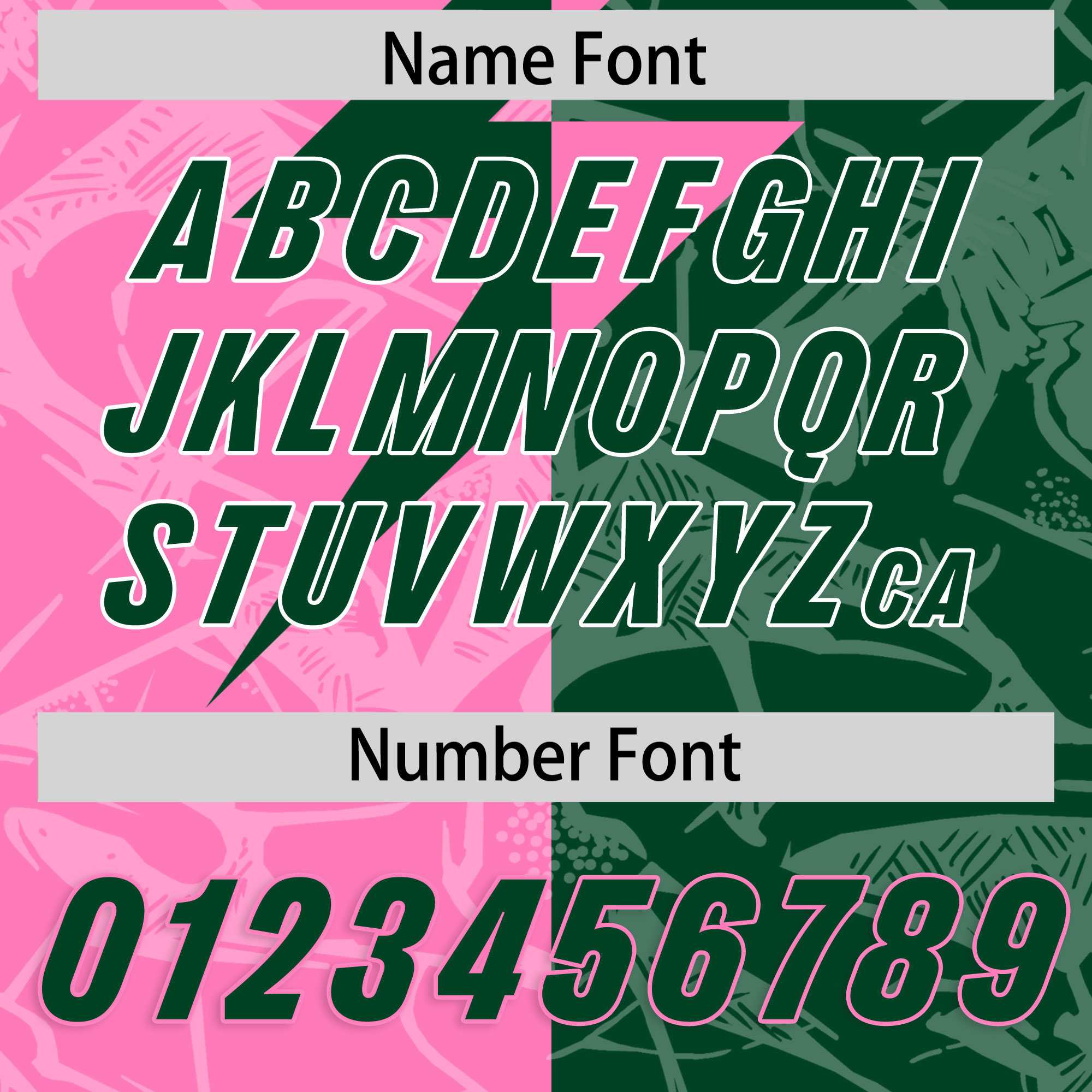 Custom Pink Green Split Personalized Lightning Pattern American Football Jersey