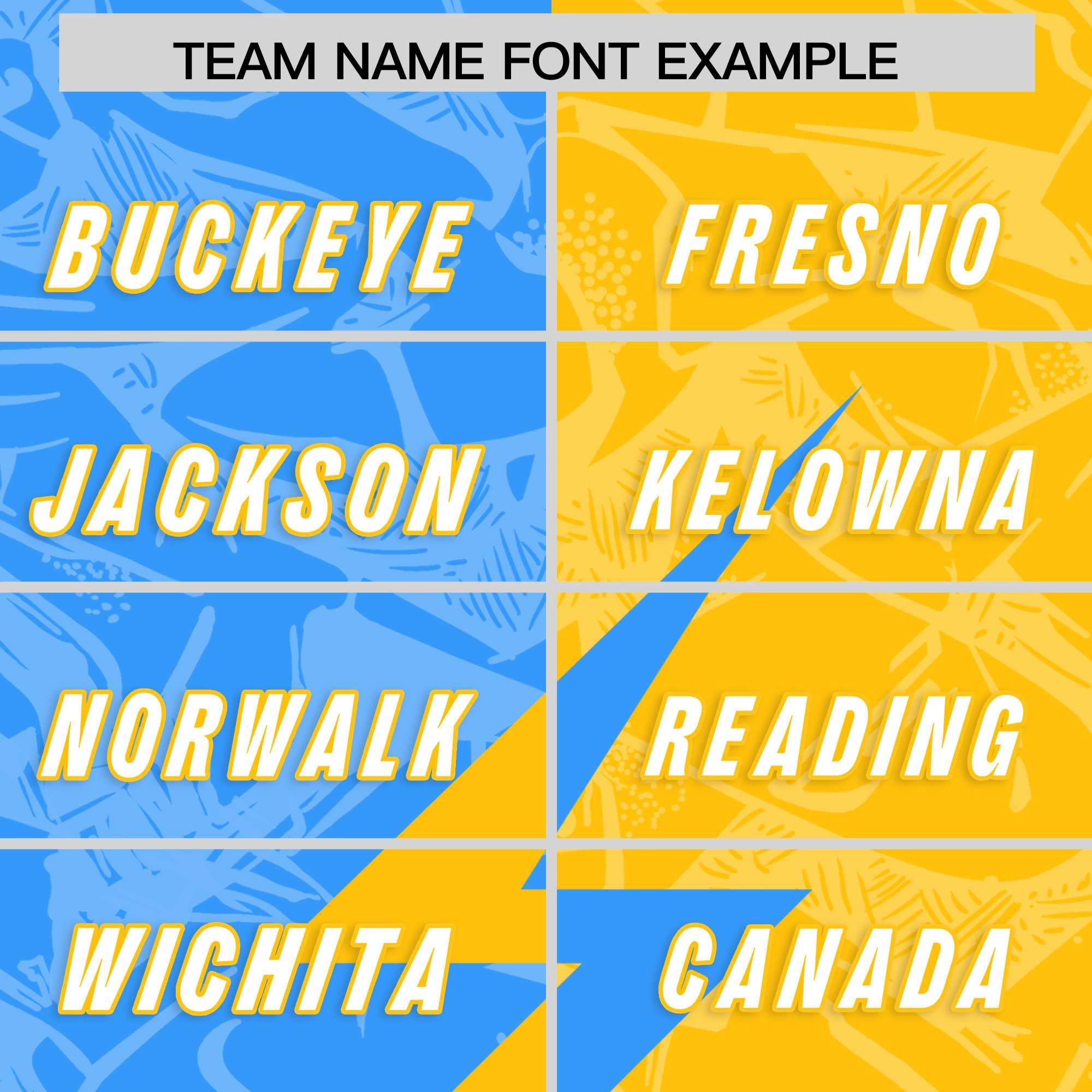 Custom Yellow Light Blue Split Personalized Lightning Pattern American Football Jersey