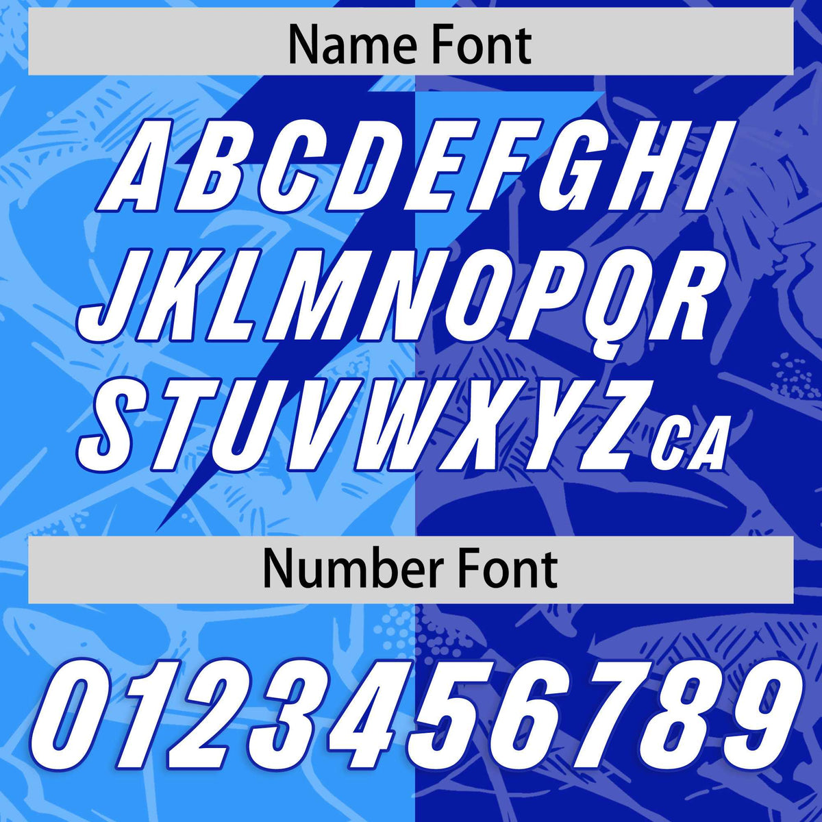 Custom Royal Light Blue Split Personalized Lightning Pattern American Football Jersey