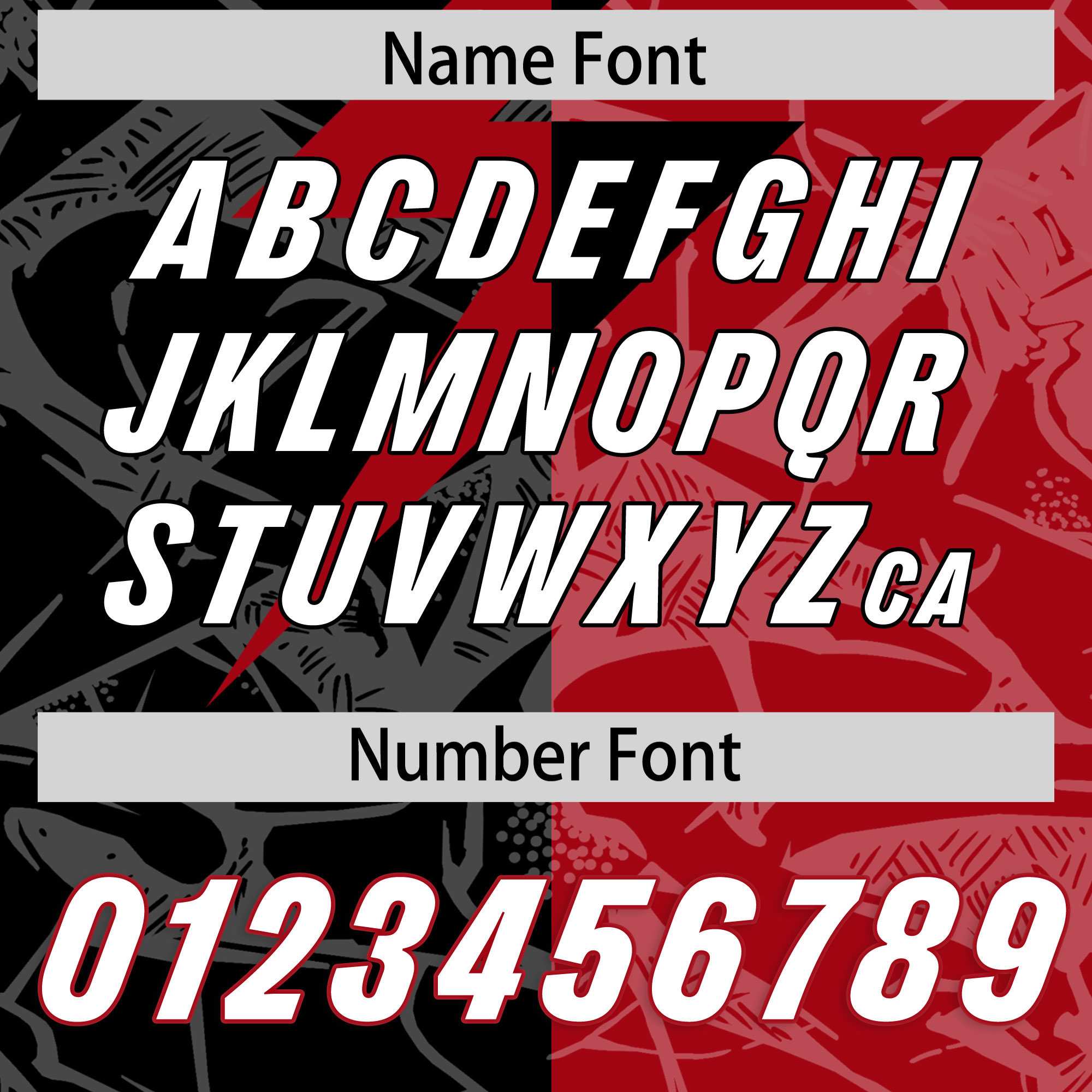 Custom Black Red Split Personalized Lightning Pattern American Football Jersey