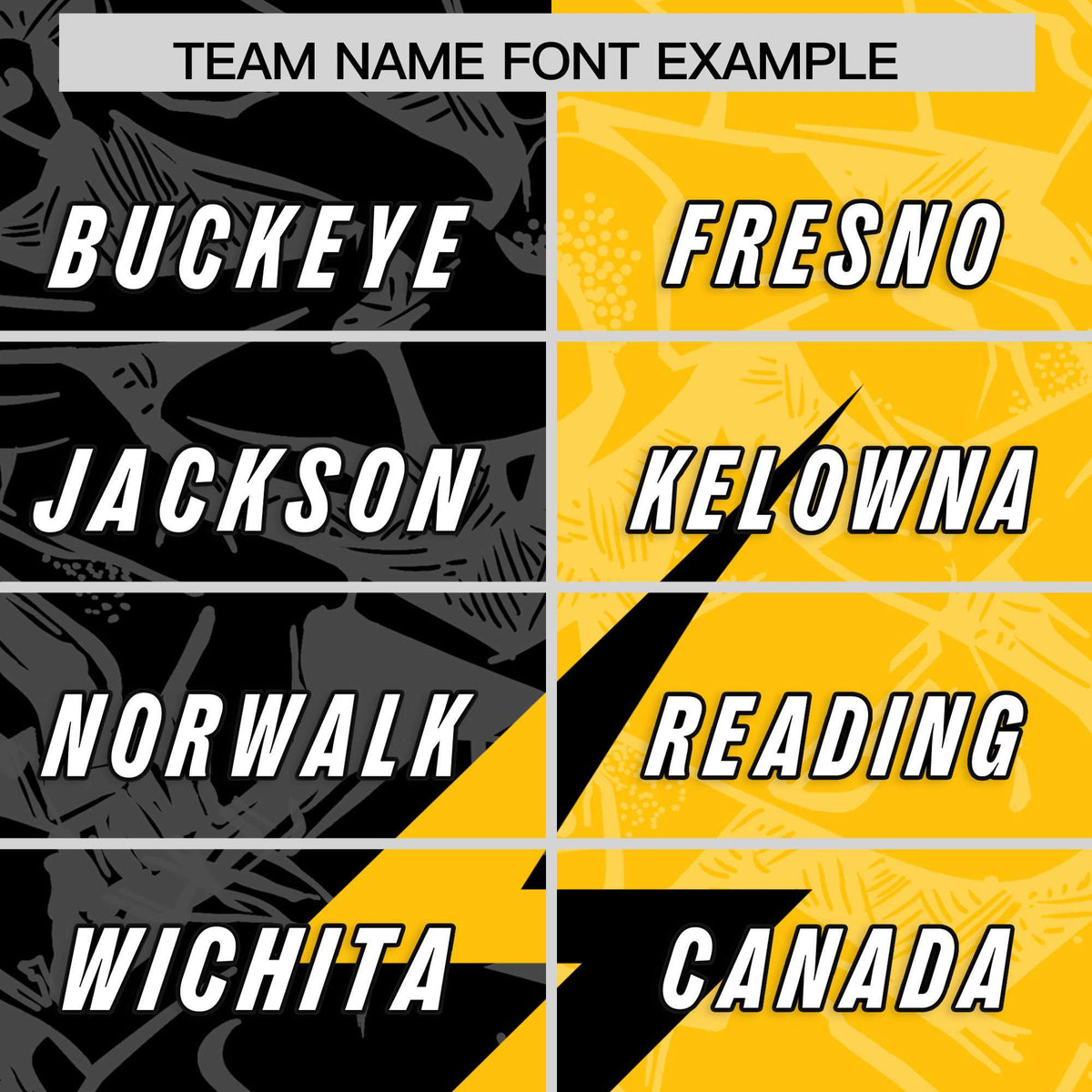 Custom Yellow Black Split Personalized Lightning Pattern American Football Jersey