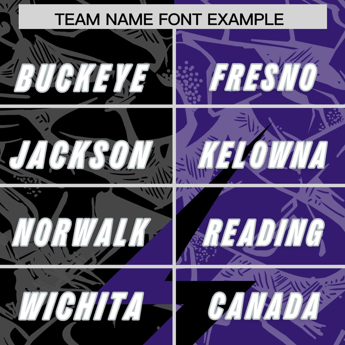 Custom Purple Black Split Personalized Lightning Pattern American Football Jersey