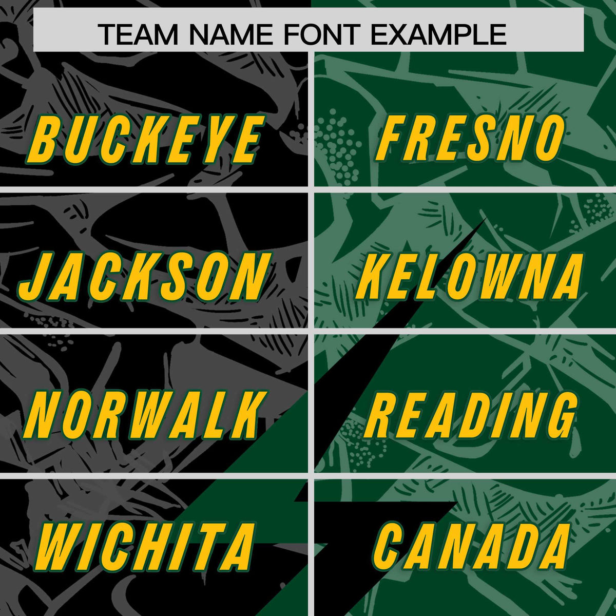 Custom Black Green Split Personalized Lightning Pattern American Football Jersey