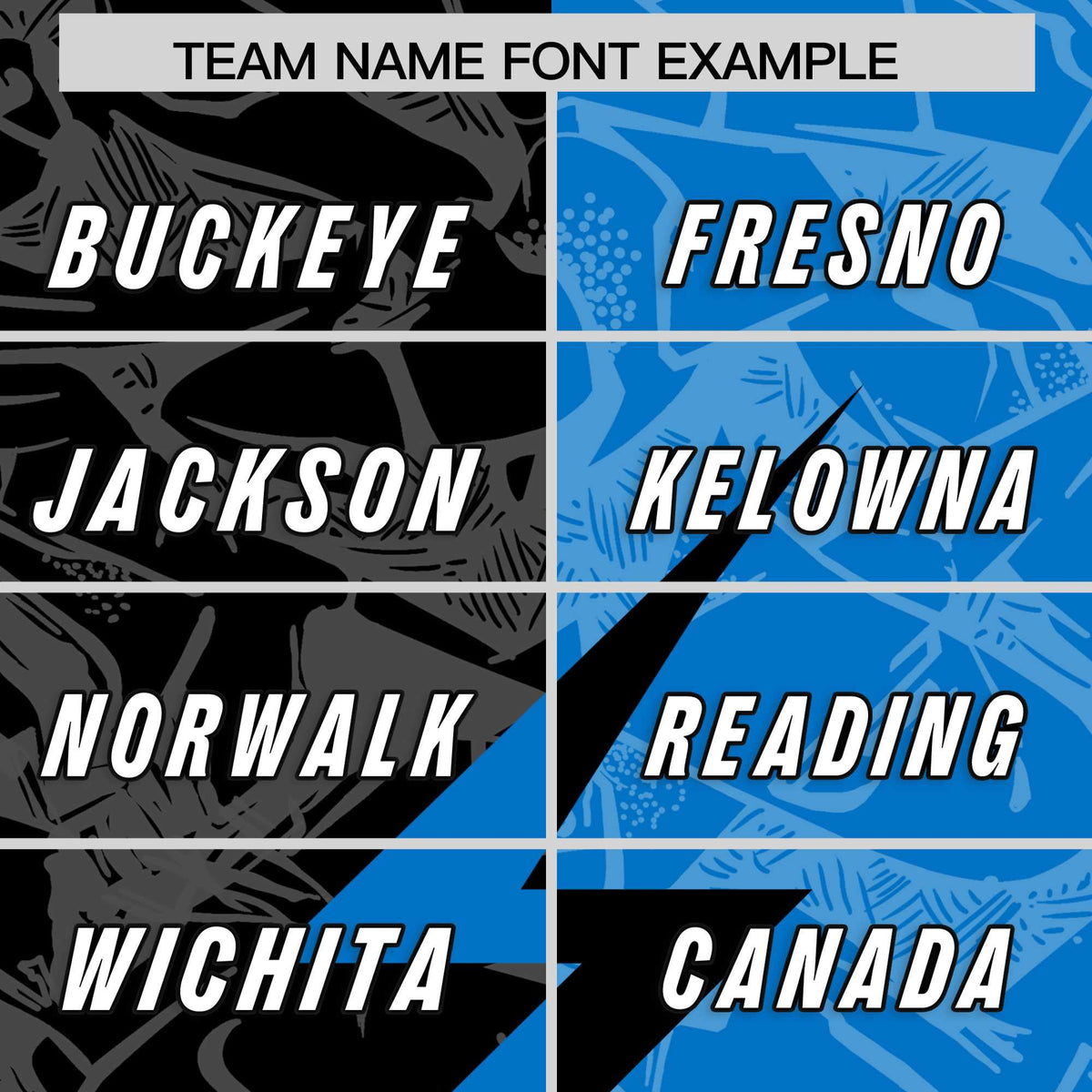 Custom Panther Blue Black Split Personalized Lightning Pattern American Football Jersey