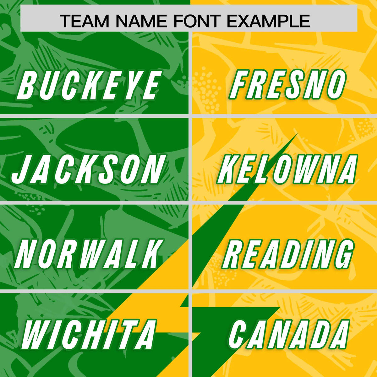 Custom Kelly Green Yellow Split Personalized Lightning Pattern American Football Jersey