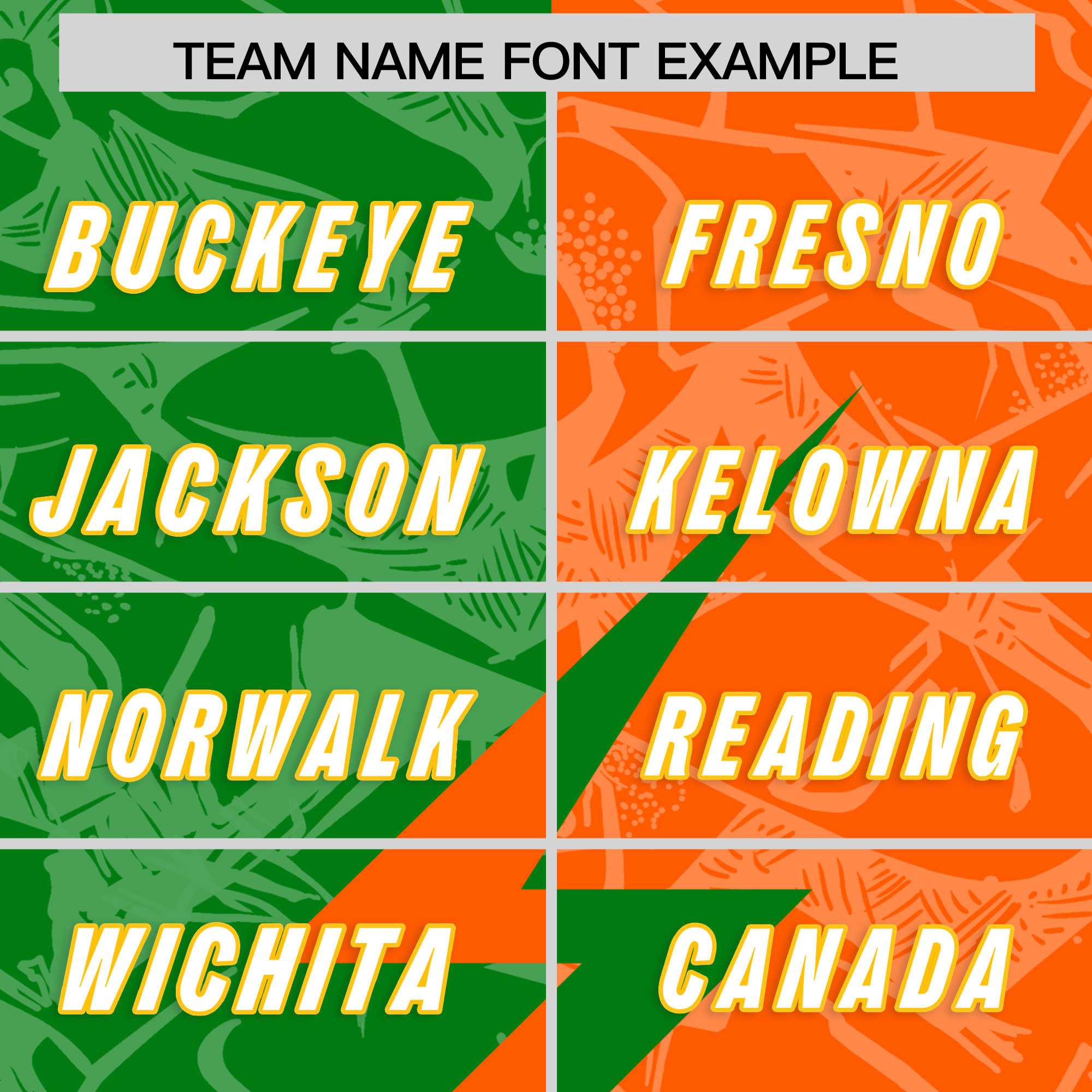 Custom Orange Kelly Green Split Personalized Lightning Pattern American Football Jersey