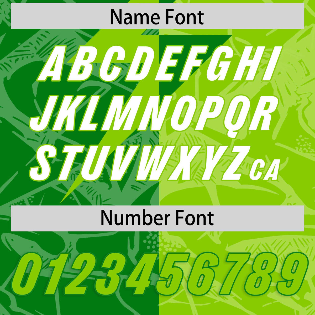 Custom Neon Green Kelly Green Split Personalized Lightning Pattern American Football Jersey