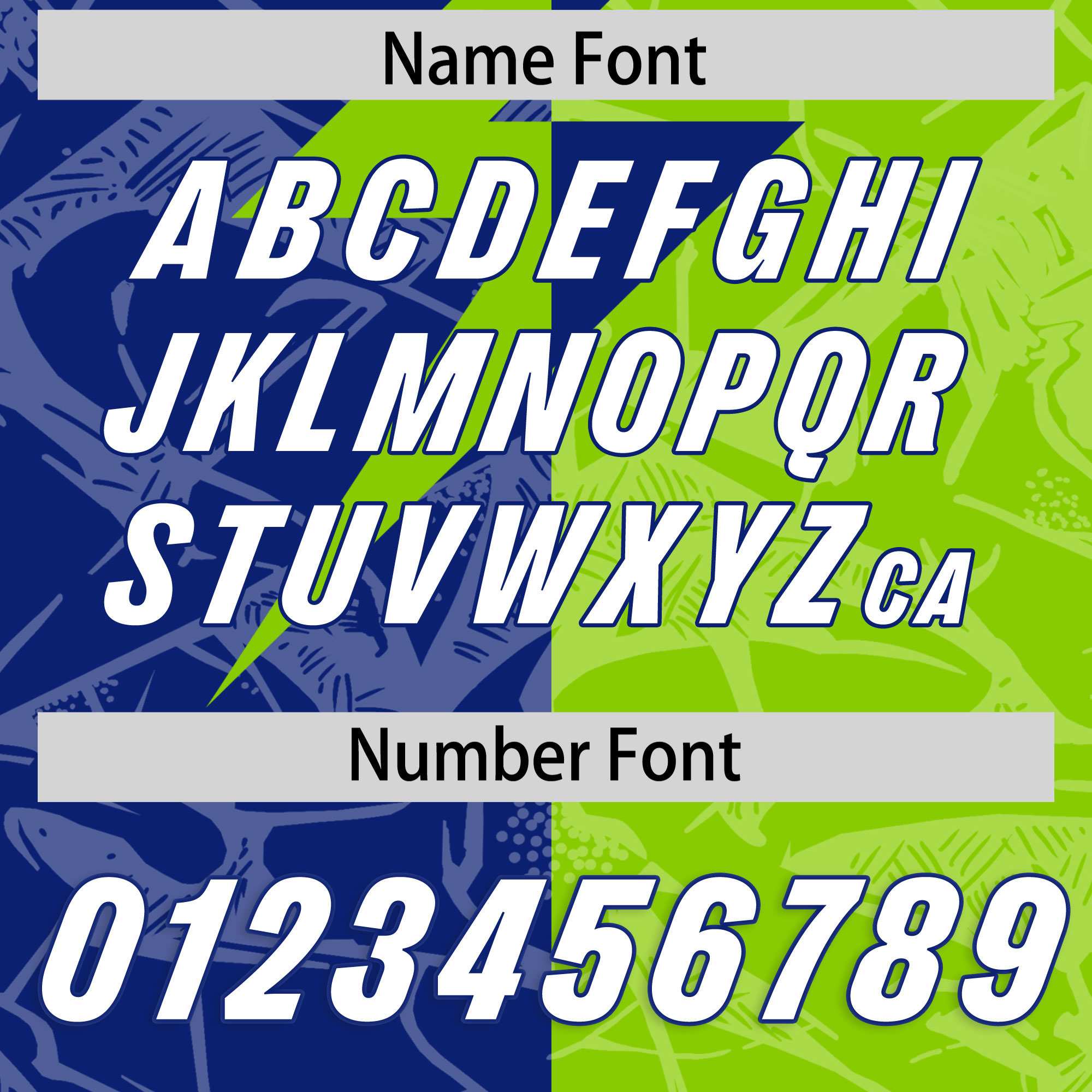 Custom Royal Neon Green Split Personalized Lightning Pattern American Football Jersey