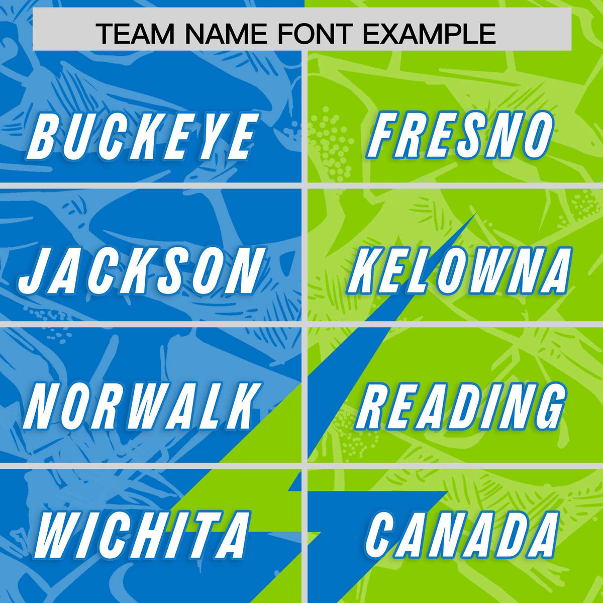 Custom Neon Green Panther Blue Split Personalized Lightning Pattern American Football Jersey