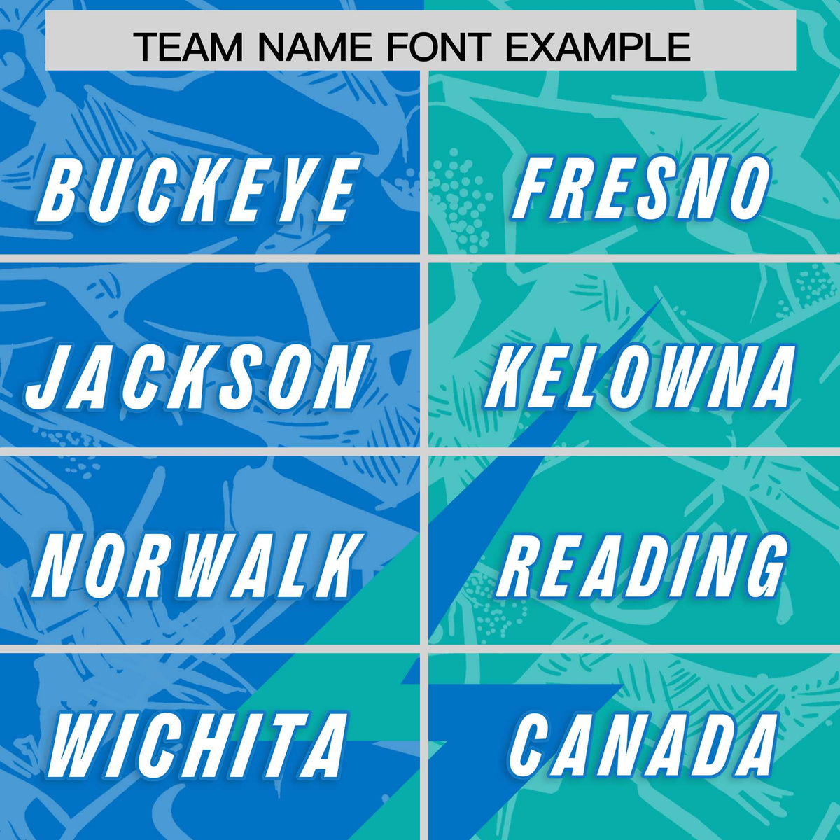 Custom Panther Blue Aqua Split Personalized Lightning Pattern American Football Jersey