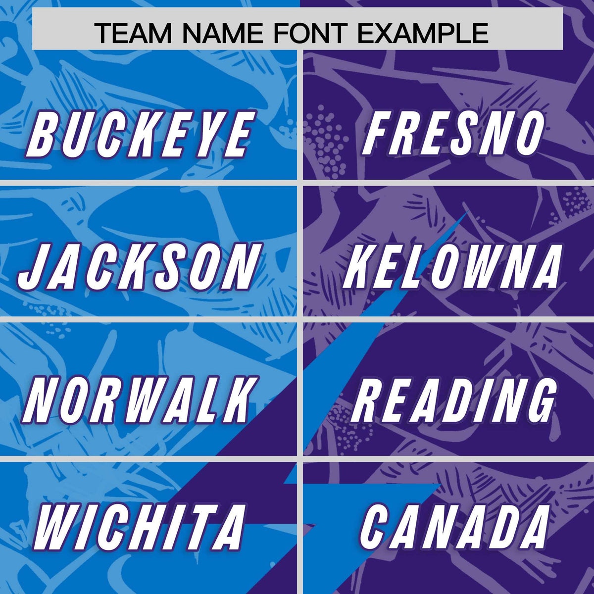 Custom Panther Blue Purple Split Personalized Lightning Pattern American Football Jersey