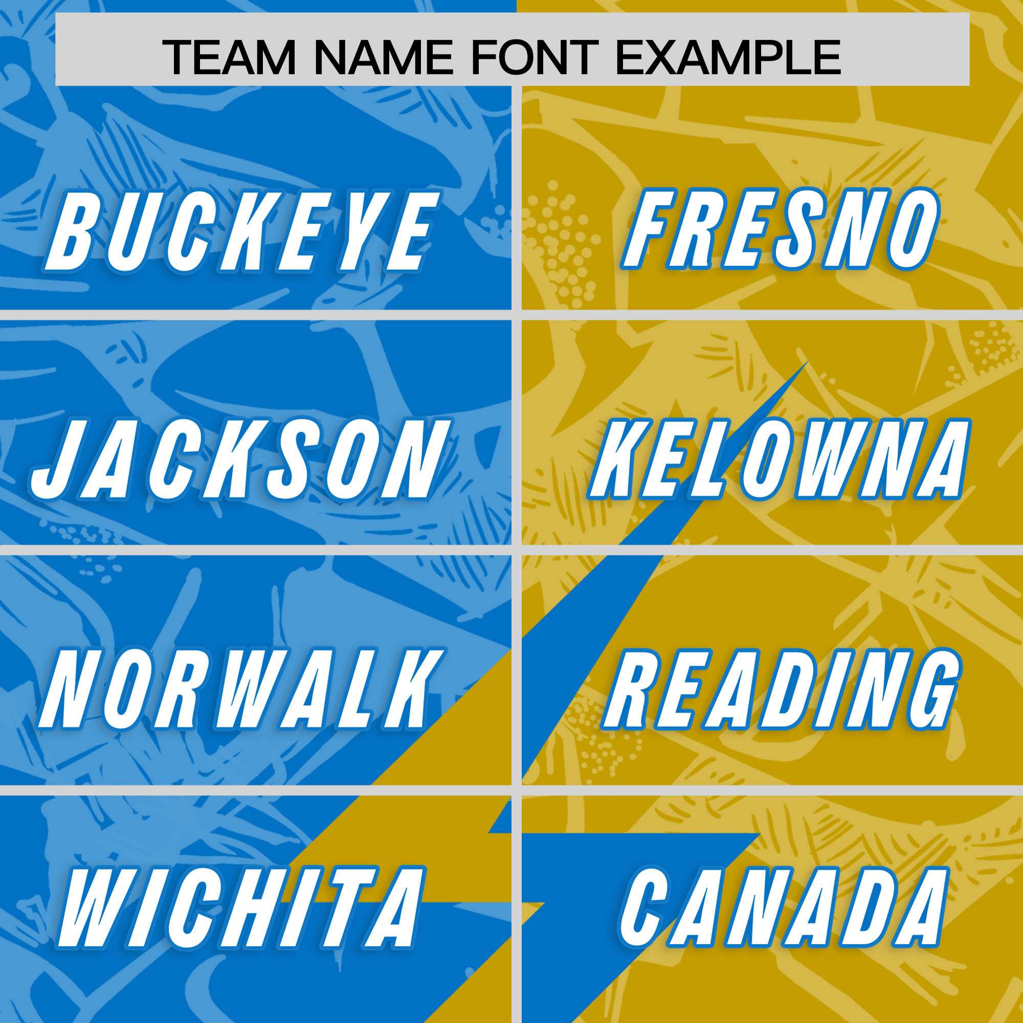 Custom Panther Blue Old Gold Split Personalized Lightning Pattern American Football Jersey