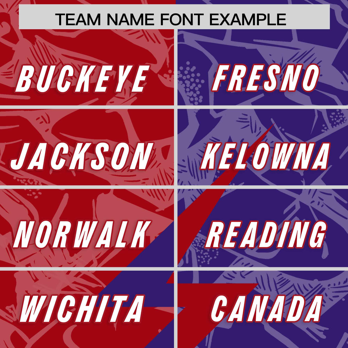 Custom Red Purple Split Personalized Lightning Pattern American Football Jersey