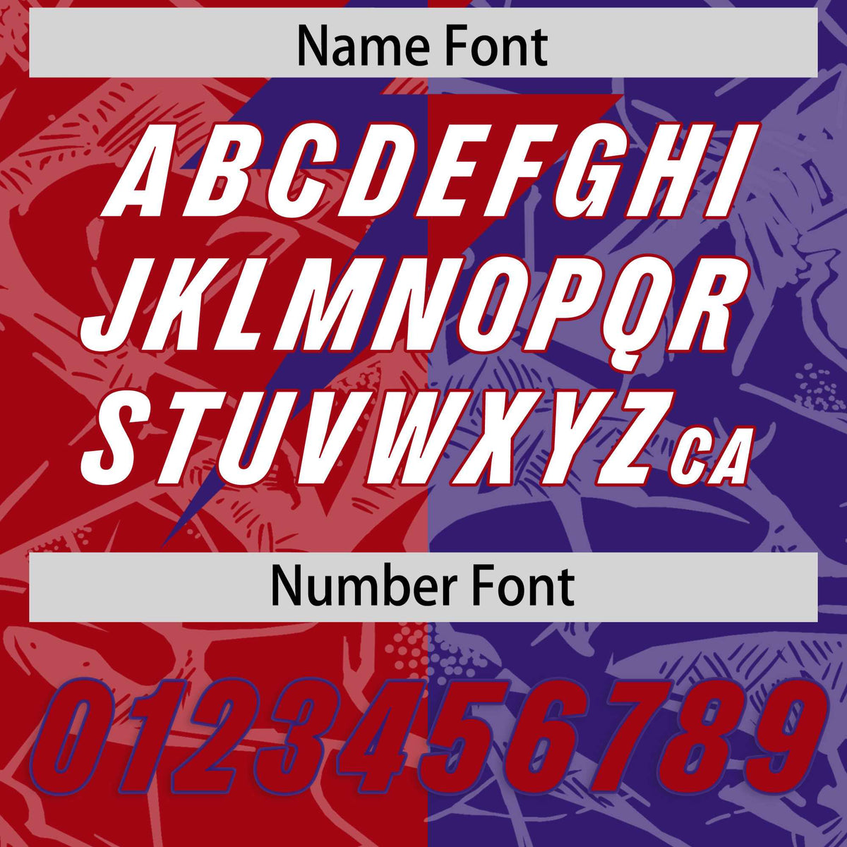 Custom Red Purple Split Personalized Lightning Pattern American Football Jersey