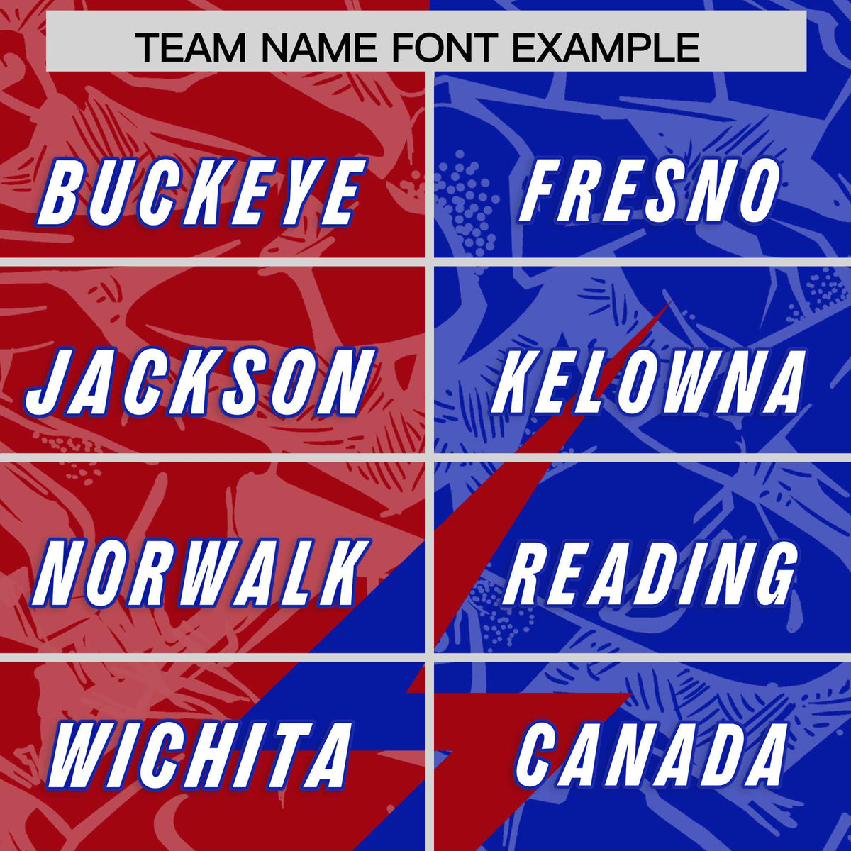 Custom Royal Red Split Personalized Lightning Pattern American Football Jersey