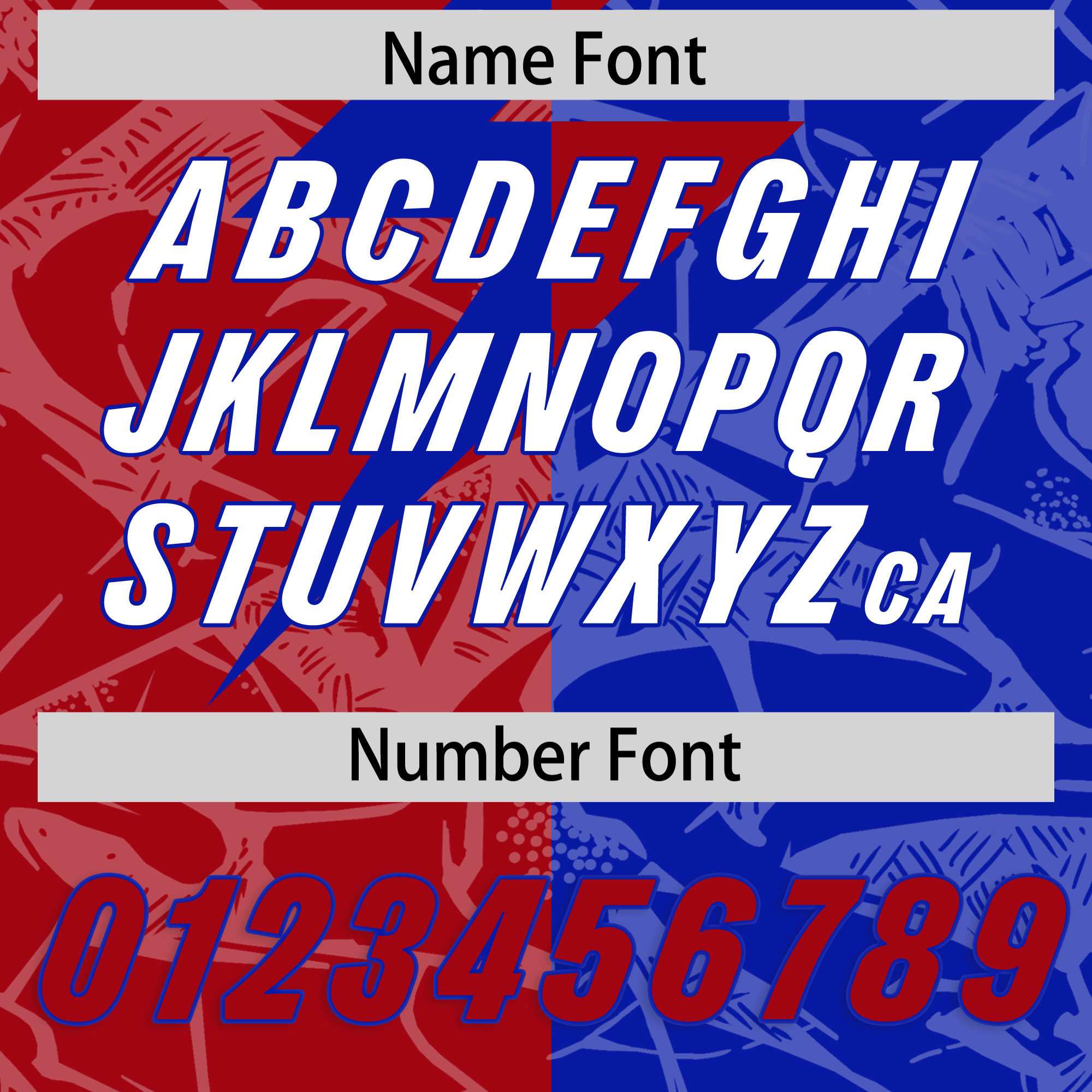 Custom Royal Red Split Personalized Lightning Pattern American Football Jersey