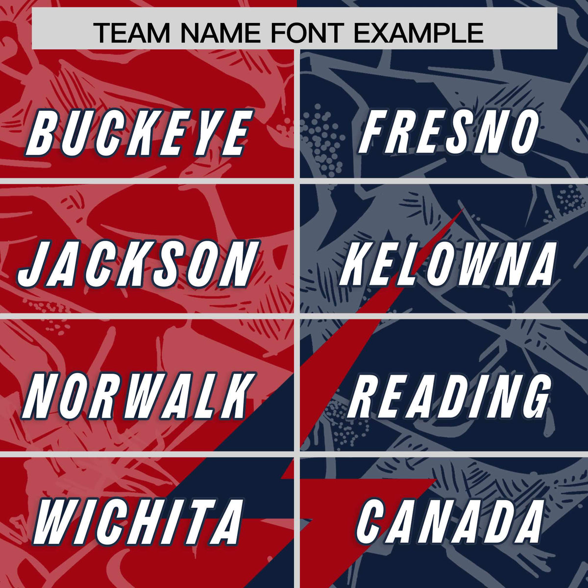 Custom Navy Red Split Personalized Lightning Pattern American Football Jersey