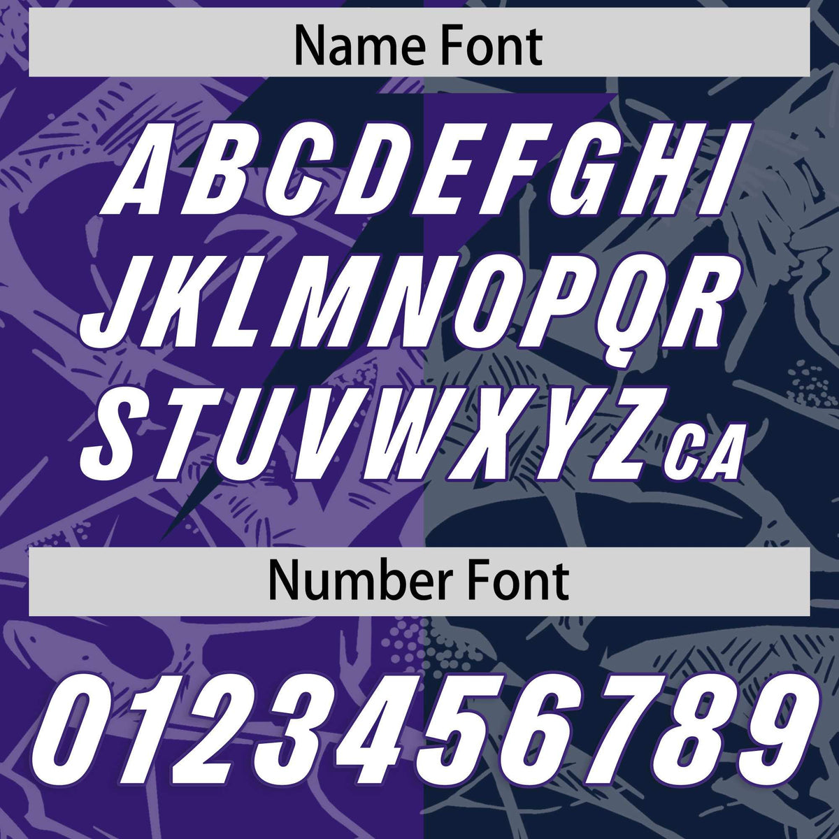 Custom Navy Purple Split Personalized Lightning Pattern American Football Jersey