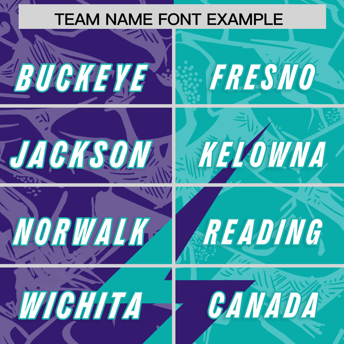 Custom Aqua Purple Split Personalized Lightning Pattern American Football Jersey