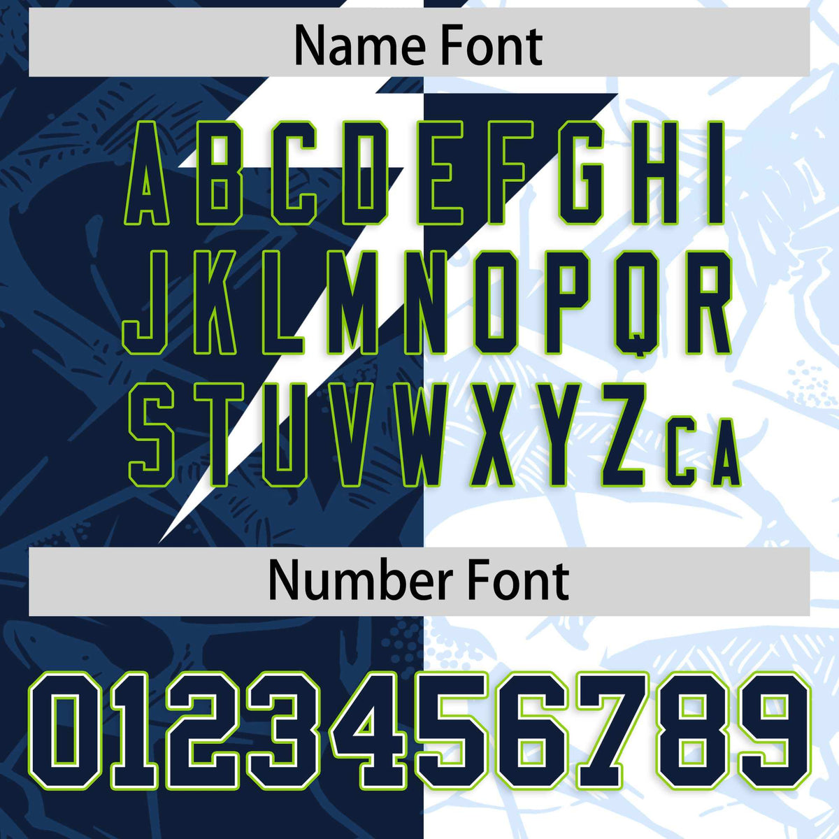 Custom White Navy Split Personalized Lightning Pattern American Football Jersey